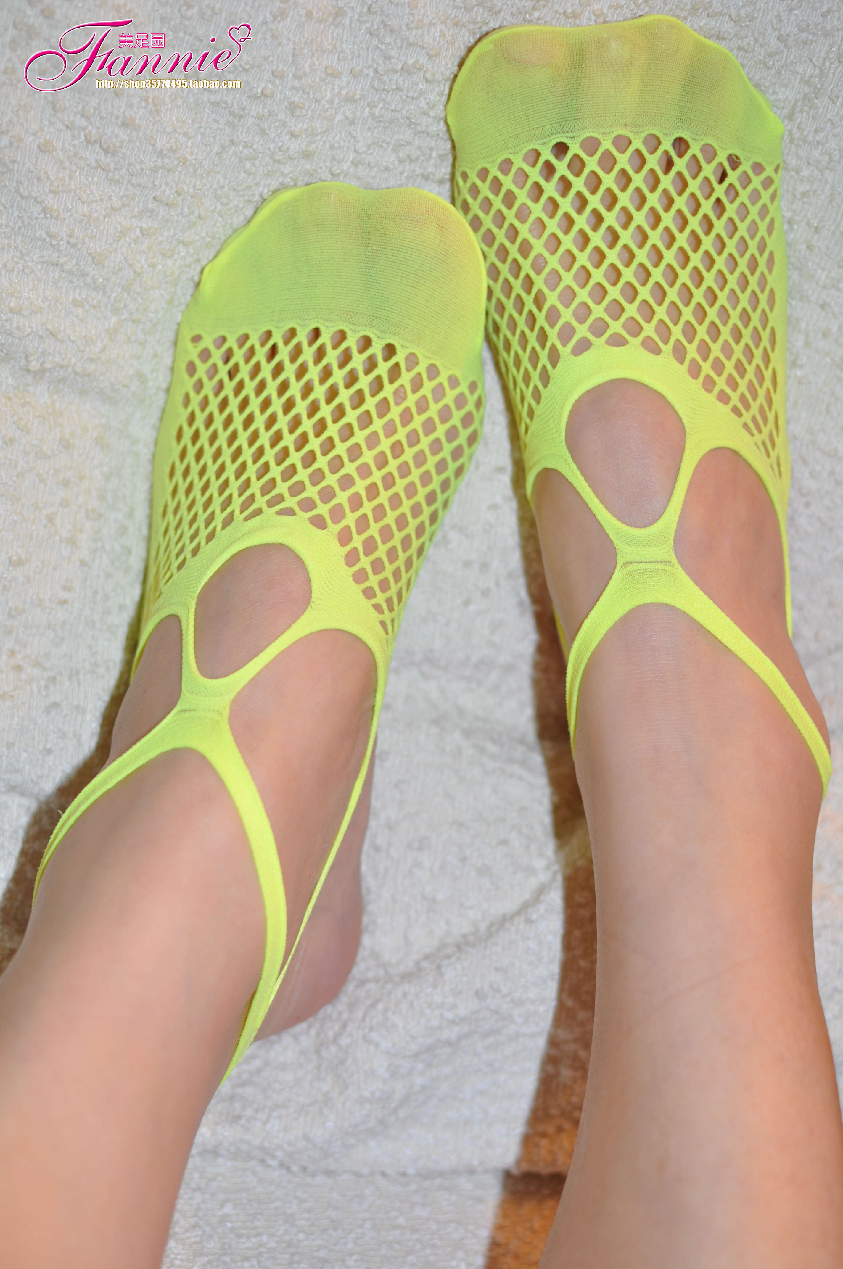 图片[2]-Fannie芬妮美足园NO.22 暗香（船袜黄色）-日更街拍