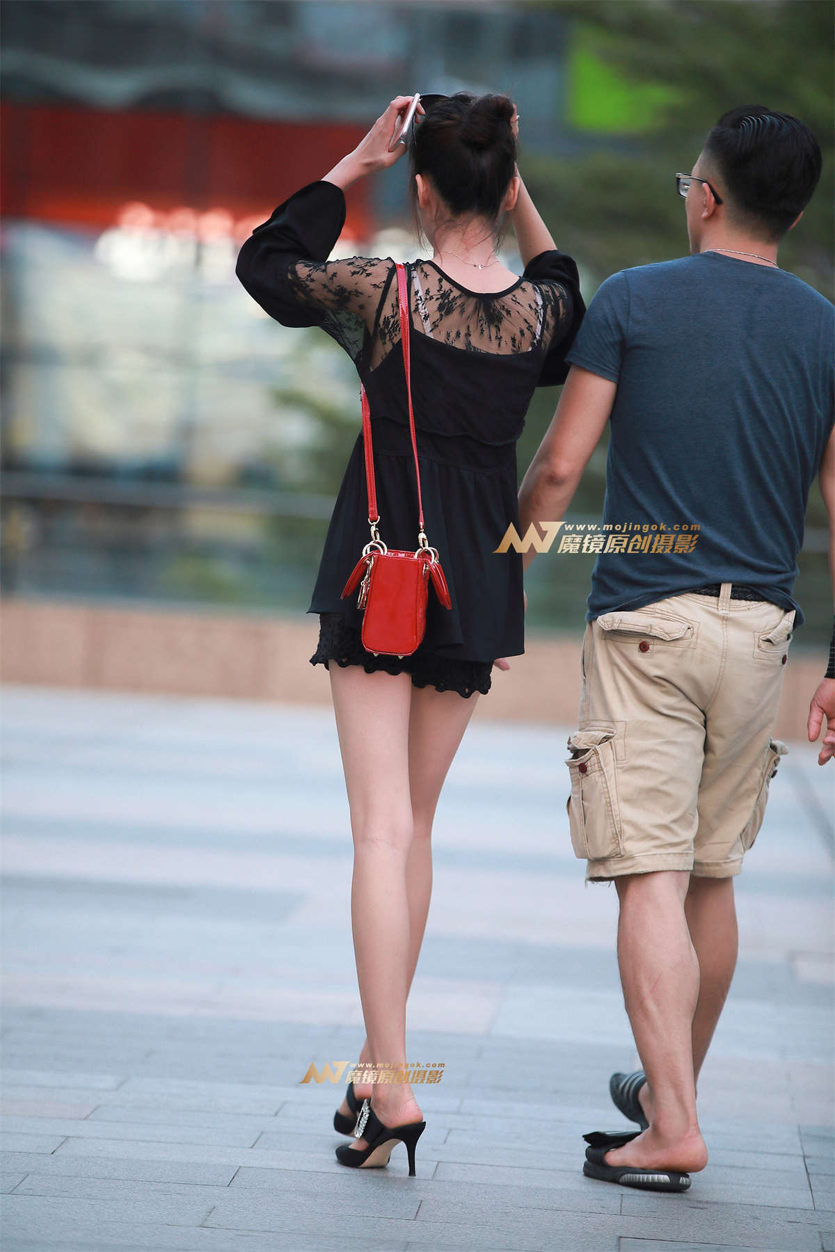 图片[2]-花边热裤，长腿-日更街拍