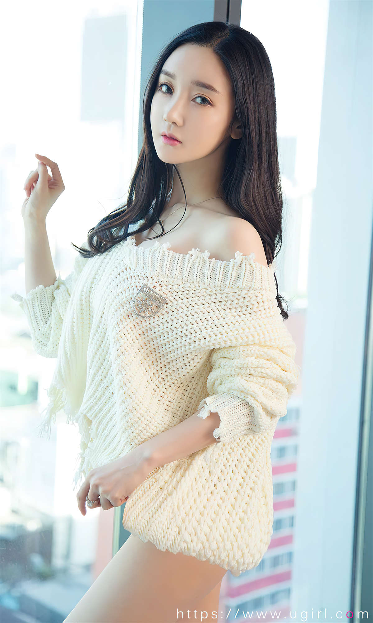 图片[2]-Ugirls爱尤物 No.2755 白色毛衣 夏美-日更街拍