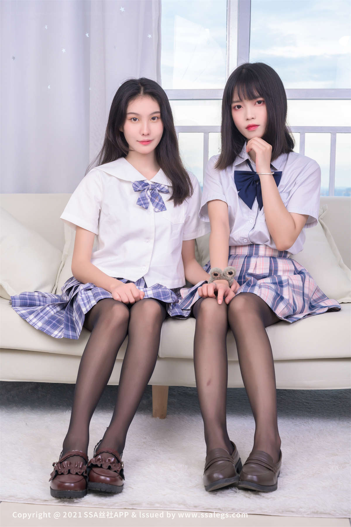 图片[2]-SSA丝社 No.636 模特素素&丹丹的黑丝（上）-日更街拍