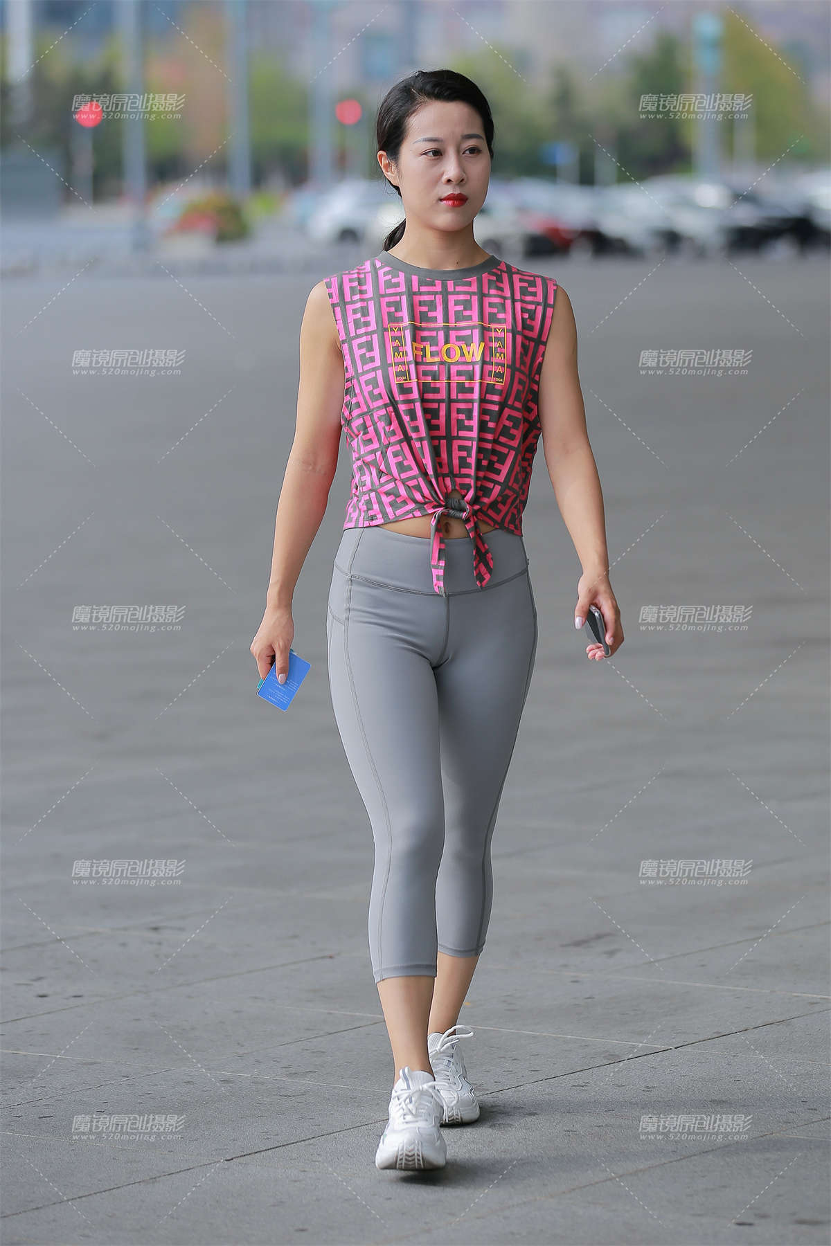 灰色瑜伽裤__-日更街拍