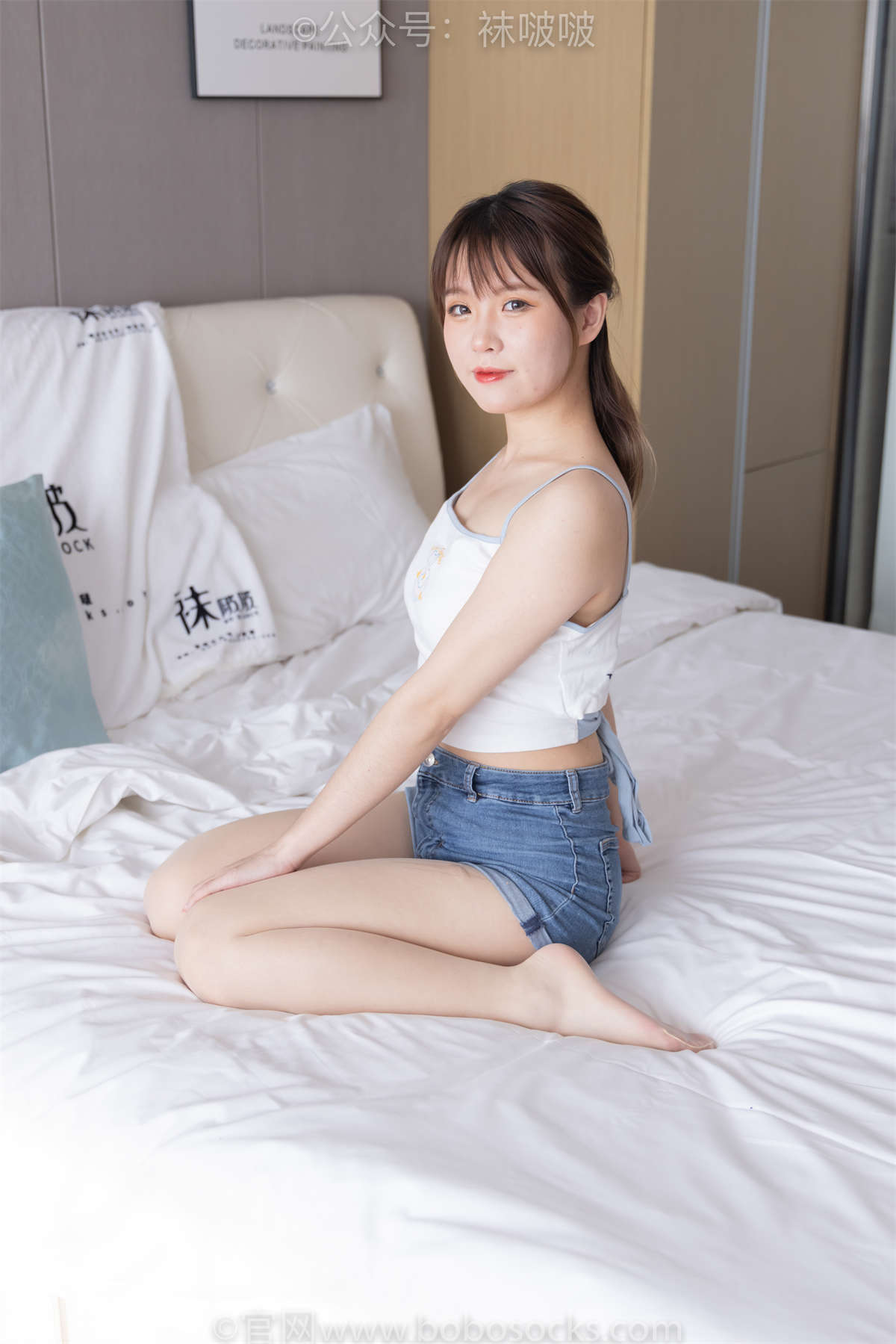 图片[2]-袜啵啵 No.077 朵朵-凉鞋、肉丝（脚尖透明款）花絮版-日更街拍