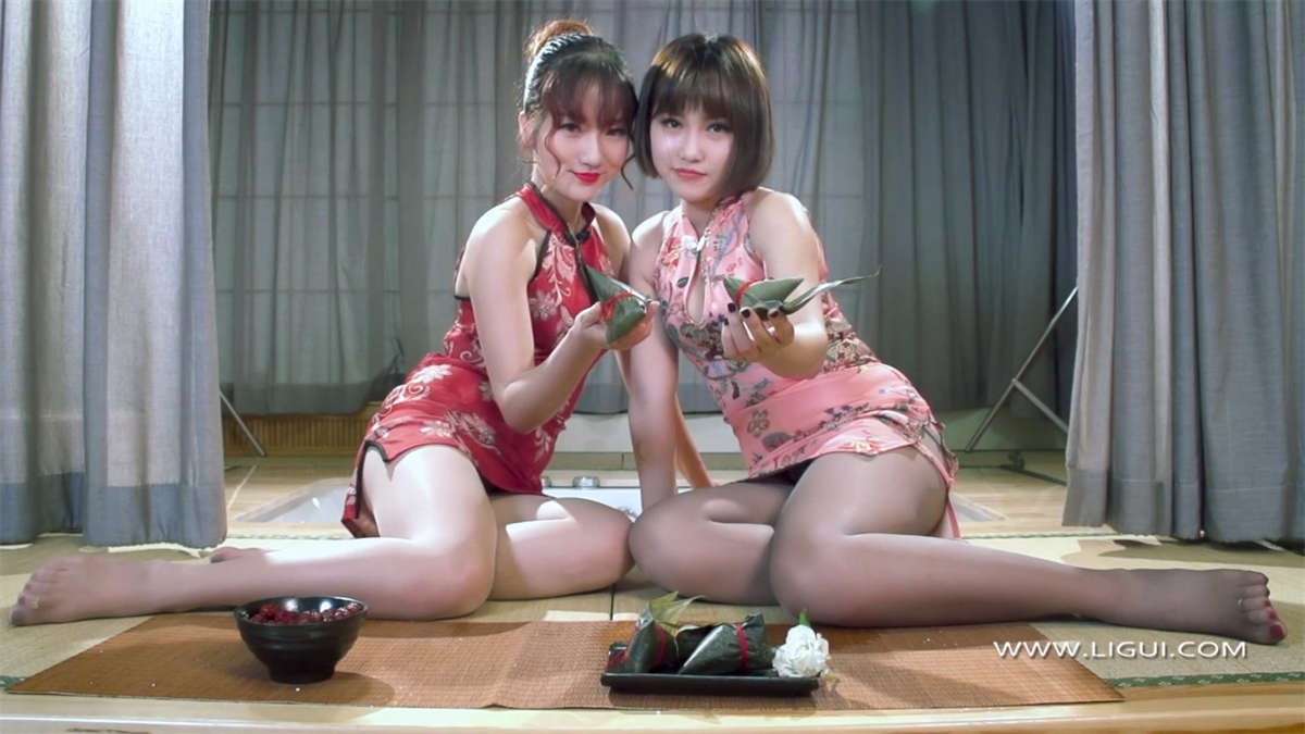 Ligui丽柜视频 2020.06.25 双生花之粽情丝意 汐汐&小爽-日更街拍