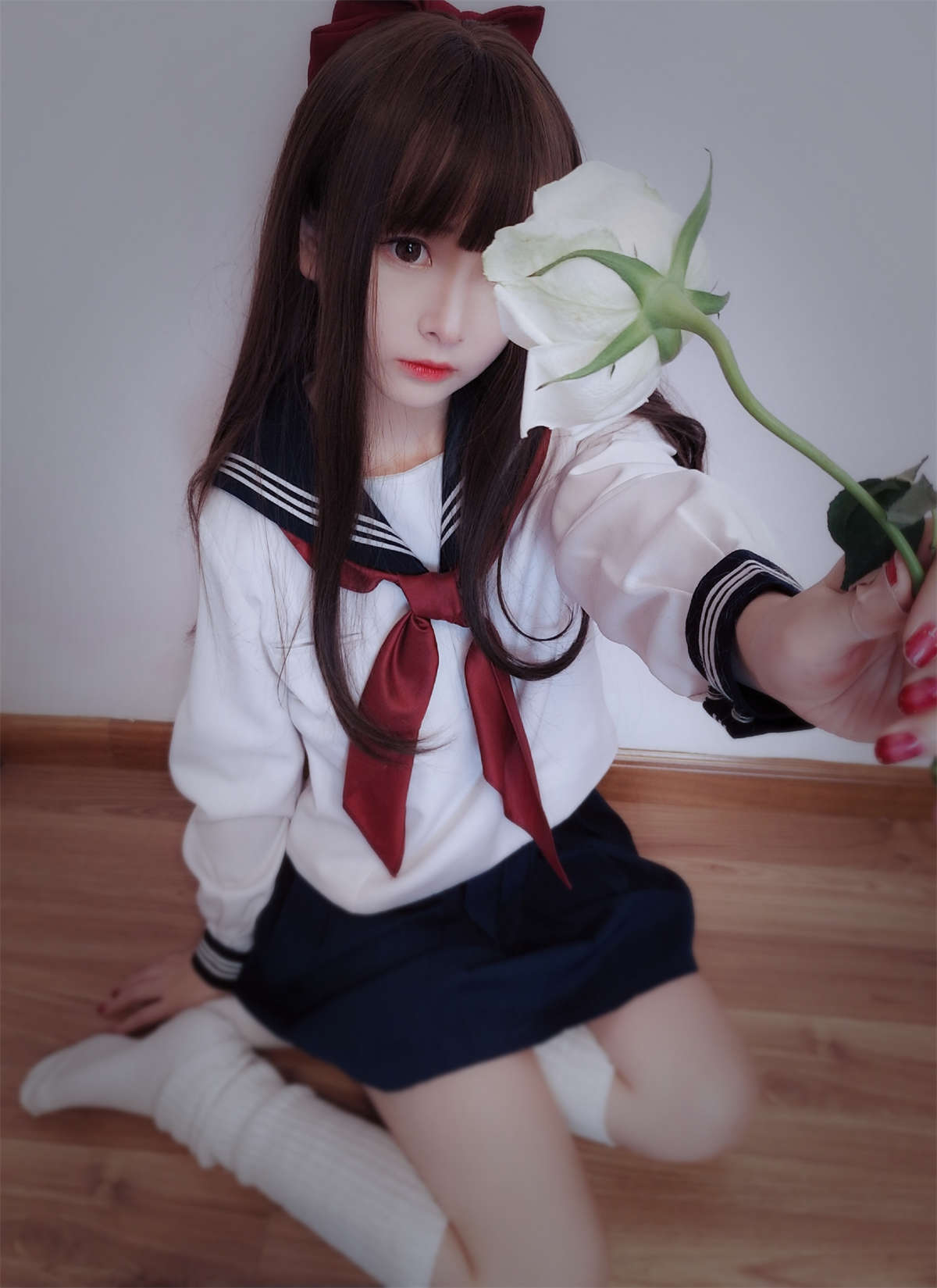 图片[2]-古川kagura 黑白jk-日更街拍