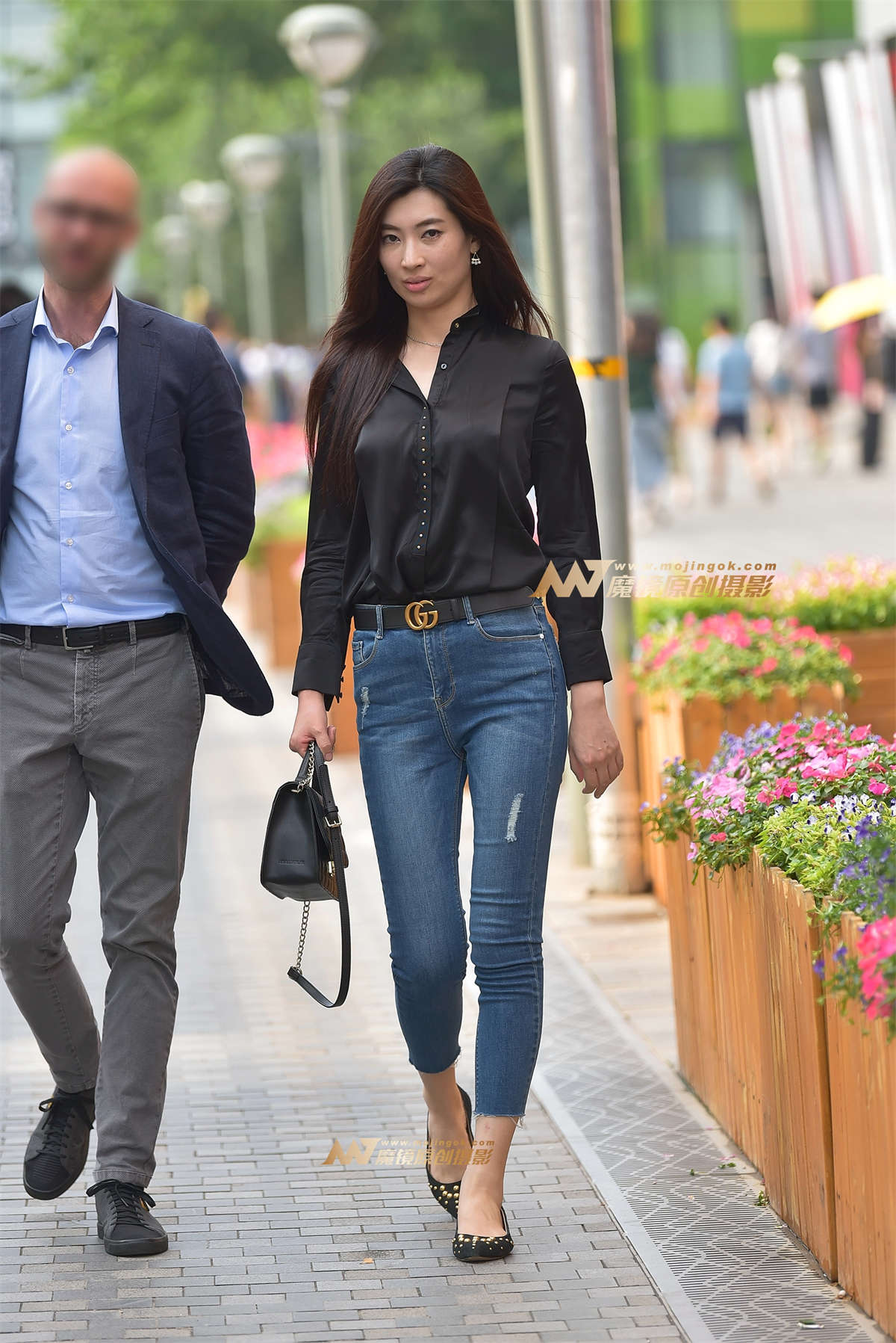 【赛德克赛帖】九分紧牛气质女-日更街拍