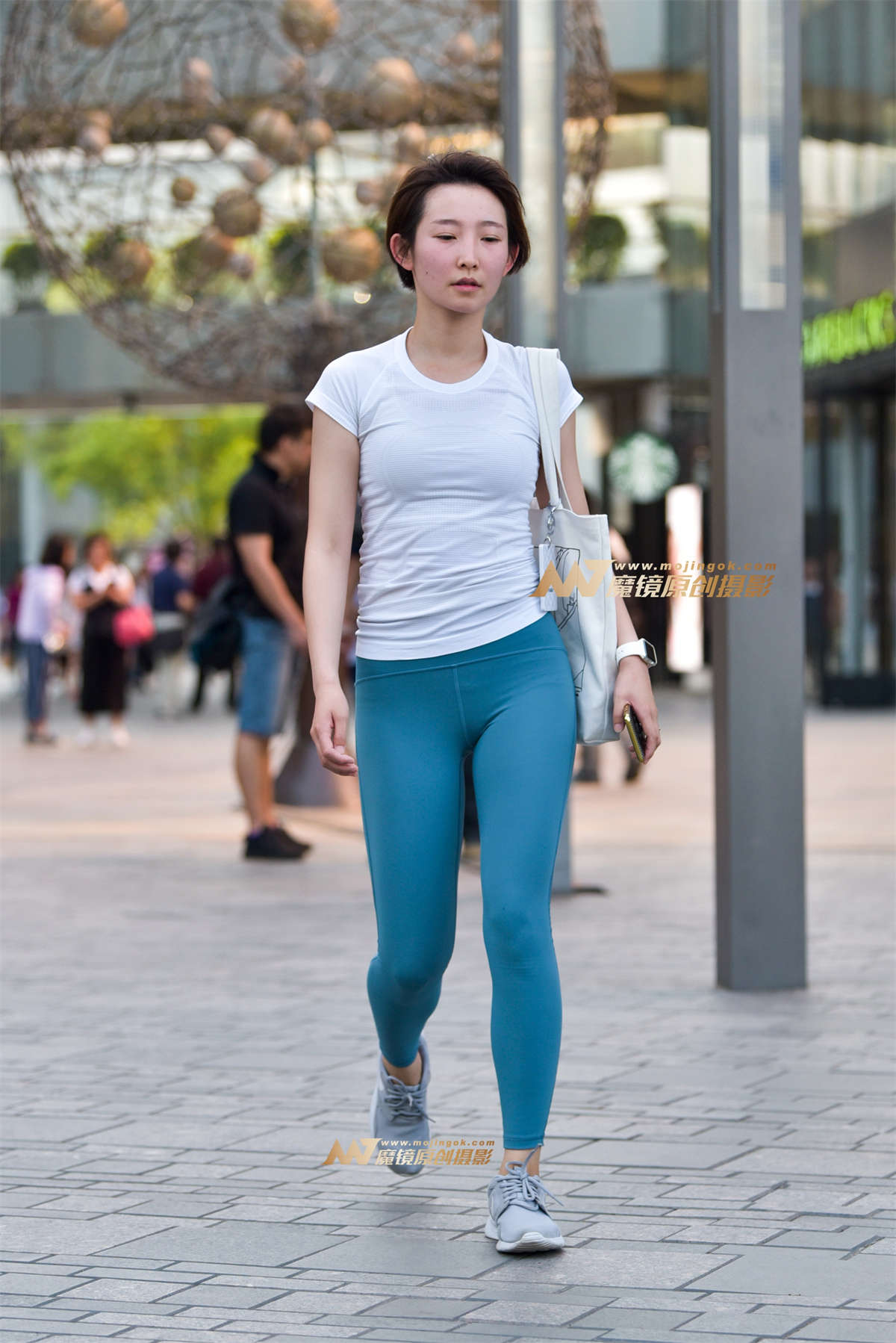 【赛德克赛帖】蓝绿瑜珈裤-日更街拍