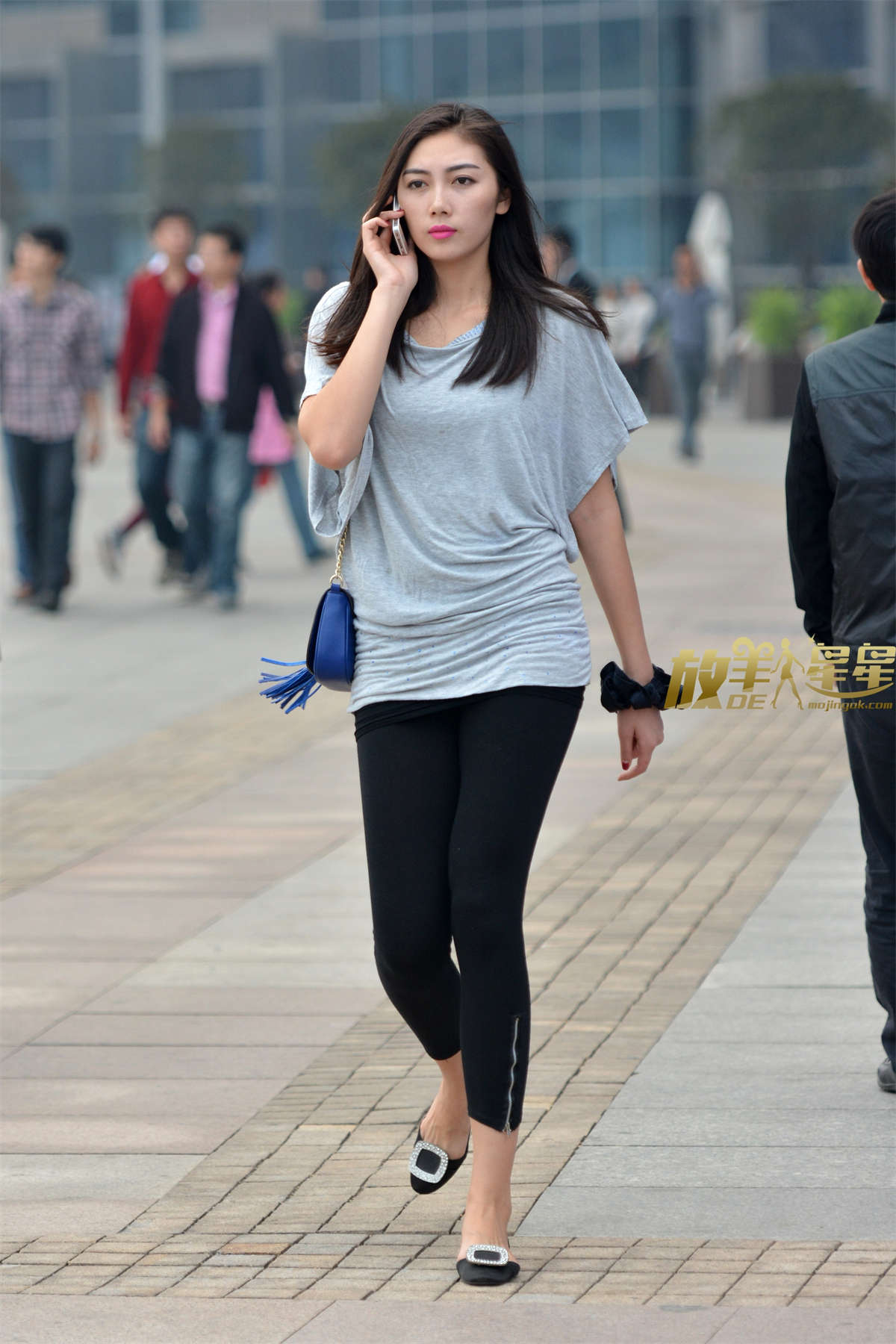 【放羊的星星】黑色紧身裤【10P】-日更街拍