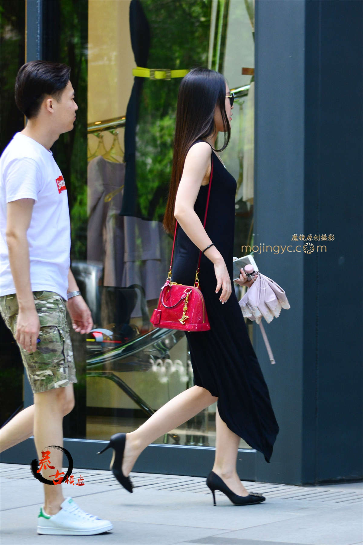 图片[2]-8-19 黑色开叉裙-日更街拍