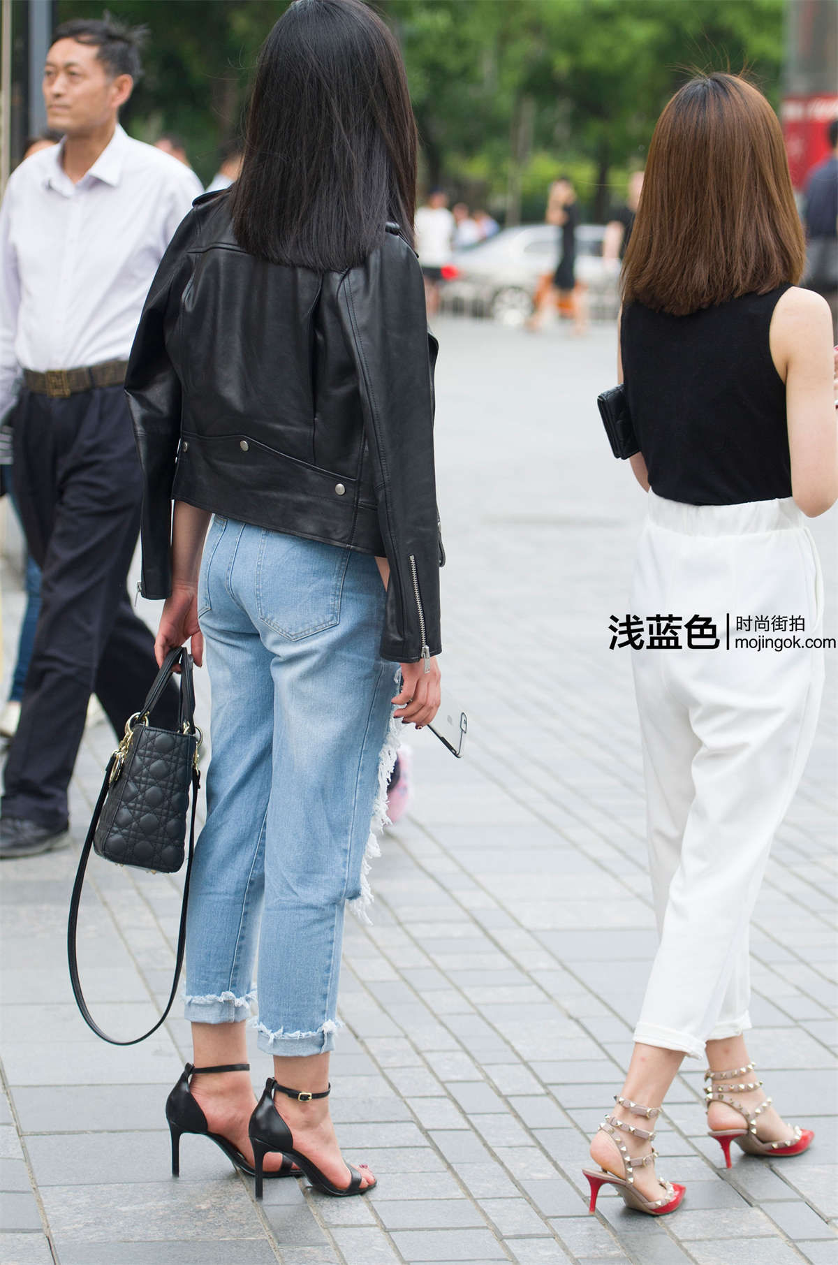 乞丐裤 皮衣 帅气美女（19p）-日更街拍