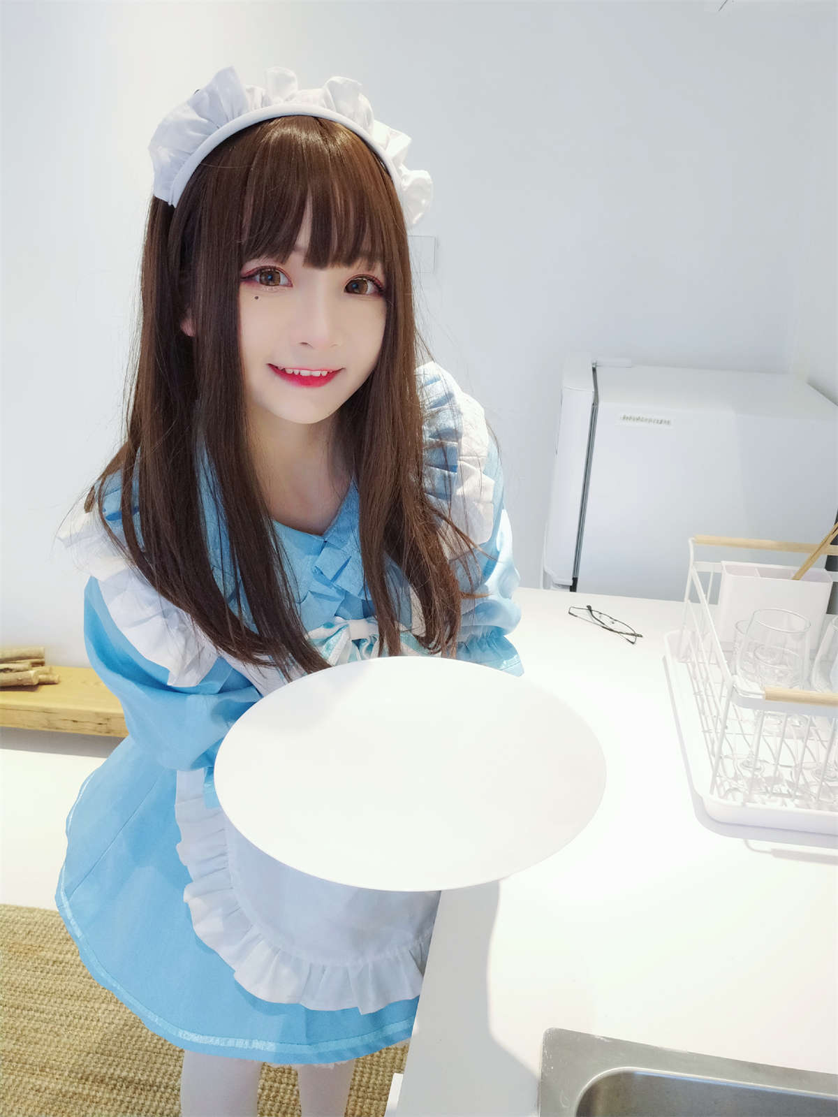 图片[2]-古川kagura 蓝白女仆-日更街拍