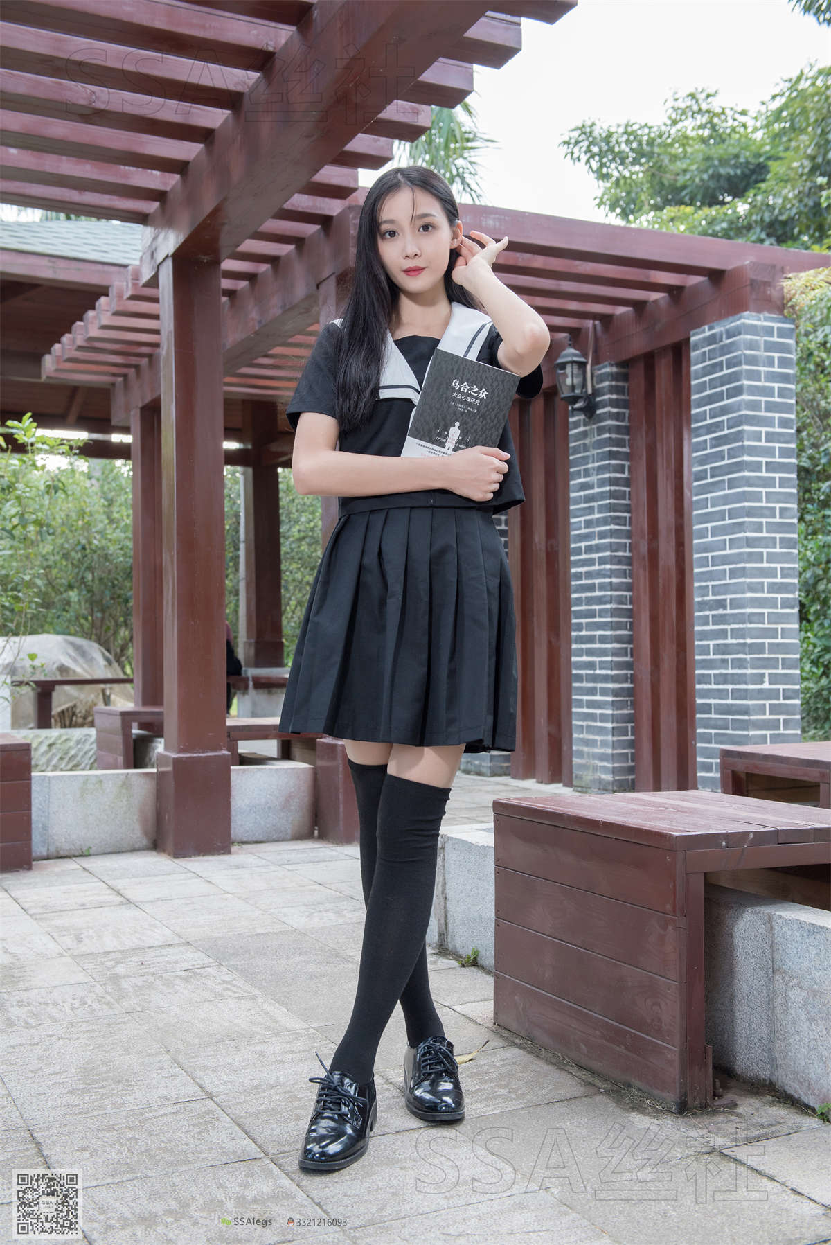 图片[2]-SSA丝社 NO.060 君君 JK制服游公园-日更街拍