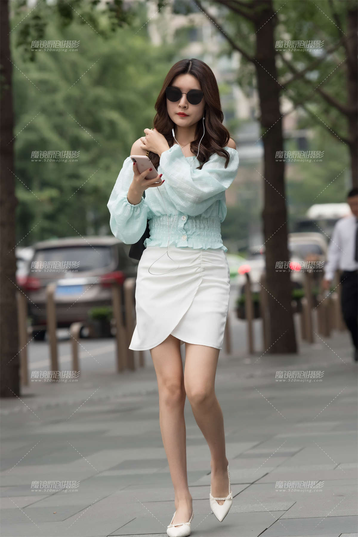 【慕容笙赛贴】白色高跟小姐姐-日更街拍