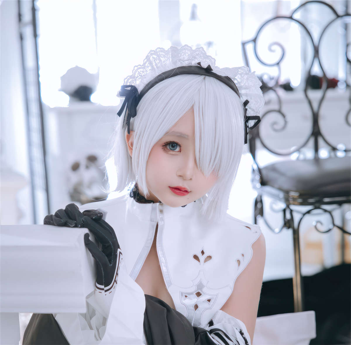 图片[2]-椎名莜 No.126 2B奶盖女仆-日更街拍