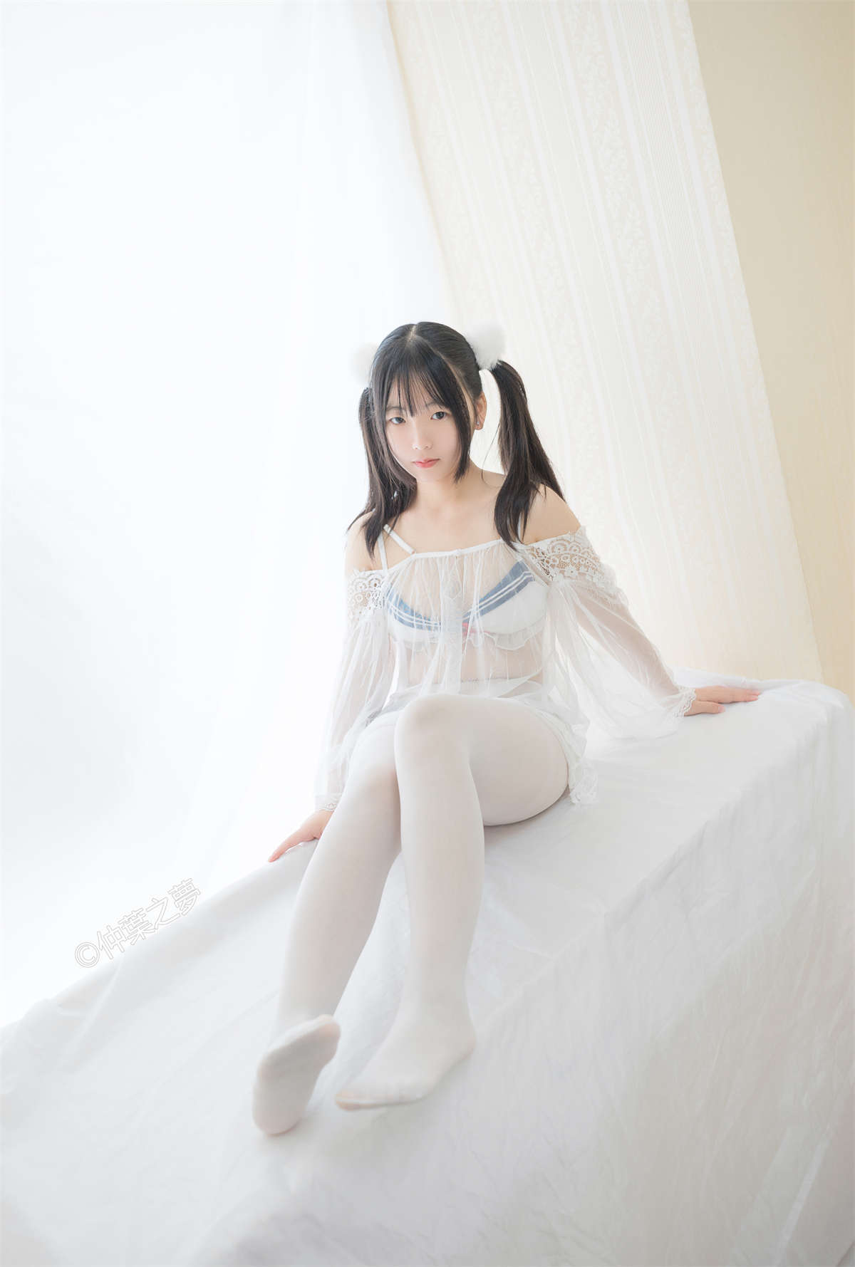 图片[2]-轻兰映画 Grand.004 透明白纱 美代Miyo-日更街拍