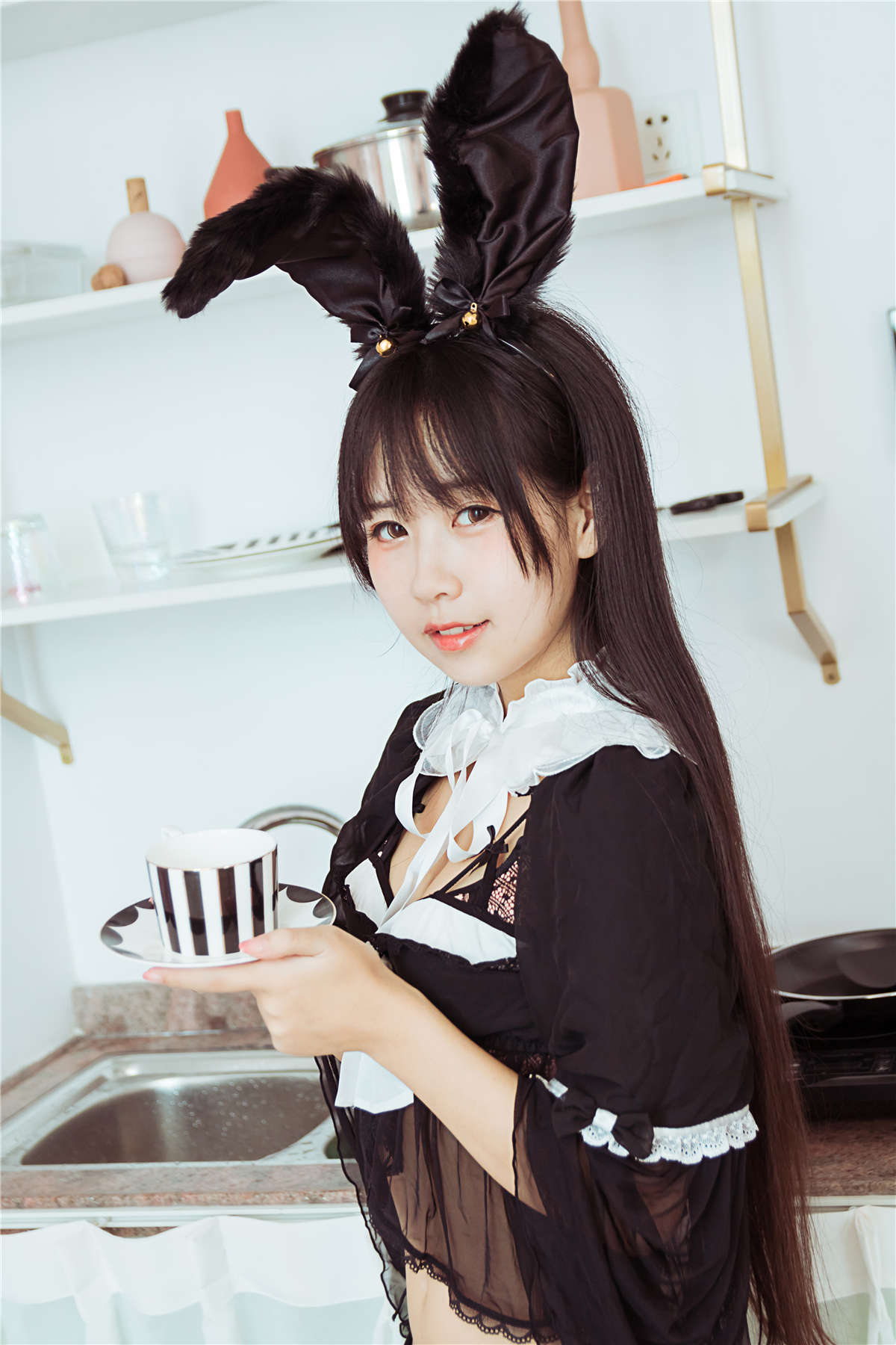 YALAYI雅拉伊 No.616 甜酱吖 今晚穿了女仆装-日更街拍