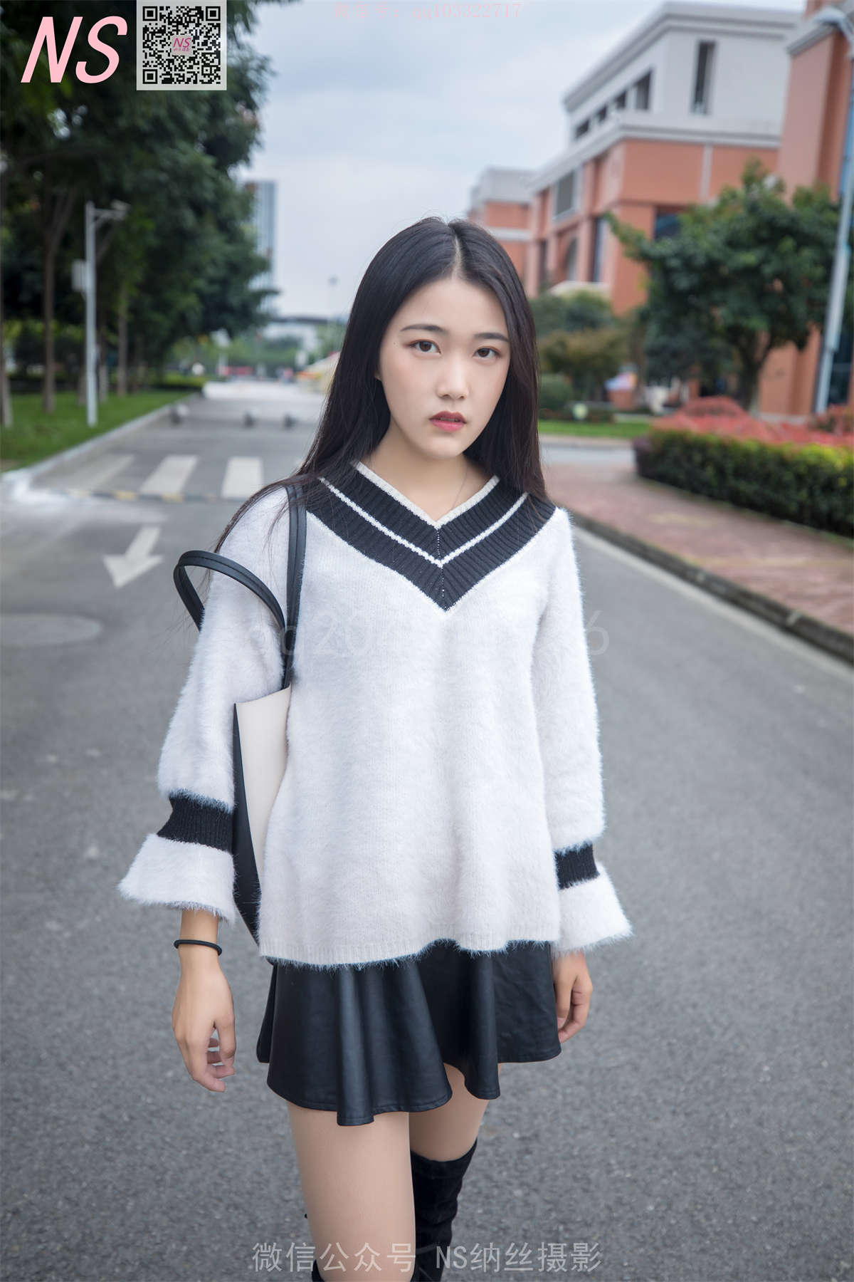 图片[2]-纳丝摄影No.160 雨佳 丝袜学记-日更街拍