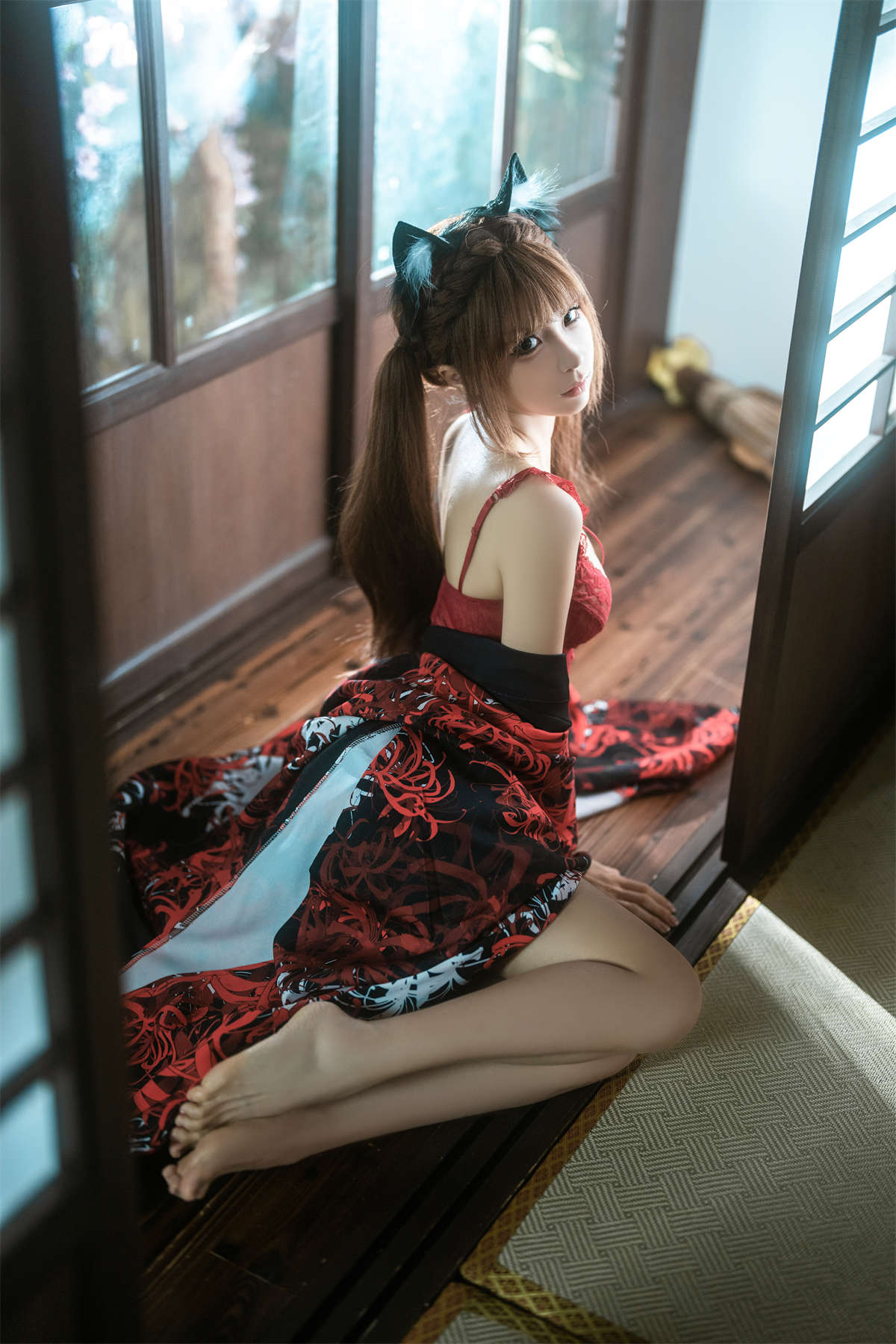 知名动漫博主-蠢沫沫 捆绑和服-日更街拍