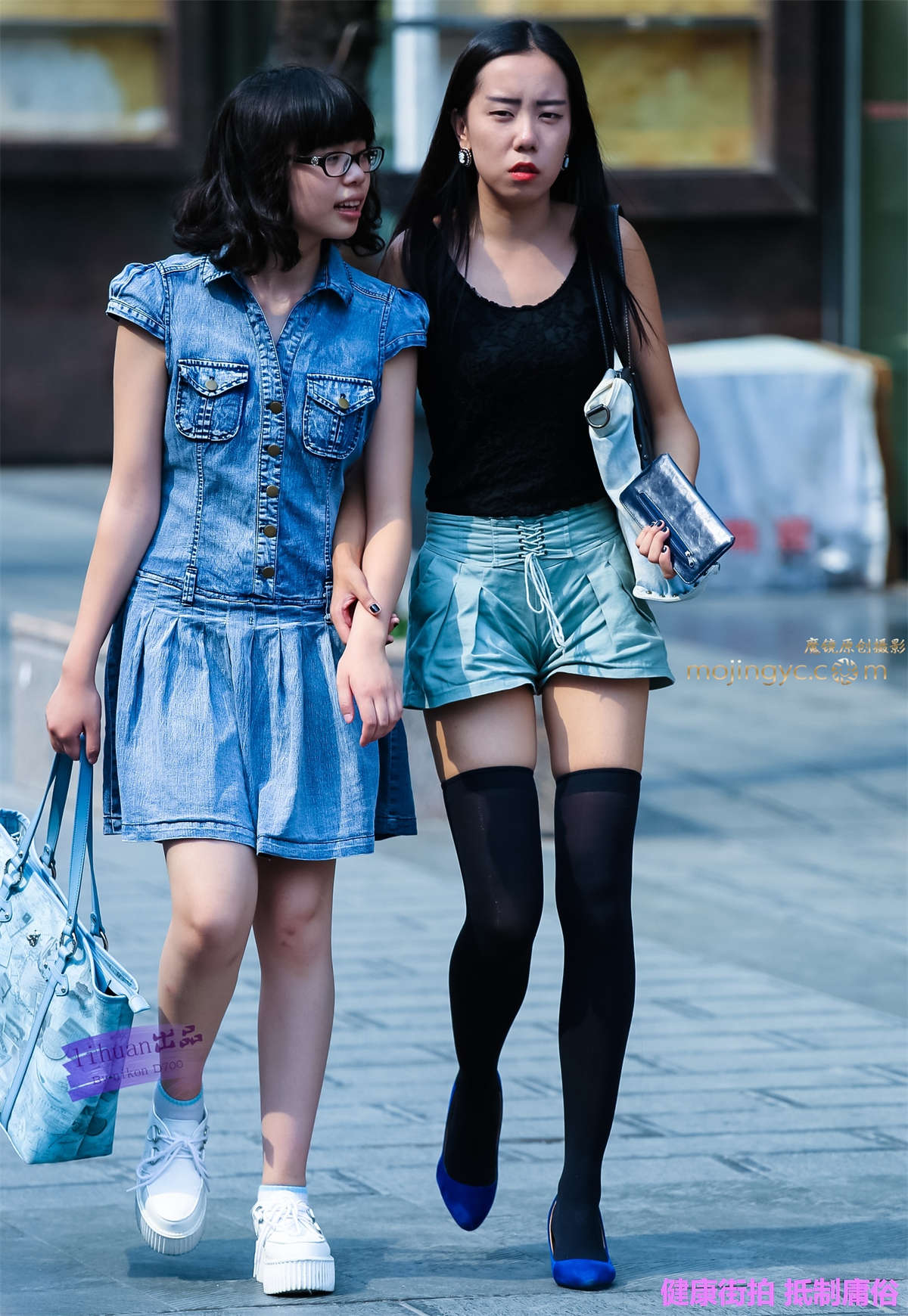 图片[2]-李欢原创-黑丝，短裤（14P）-日更街拍