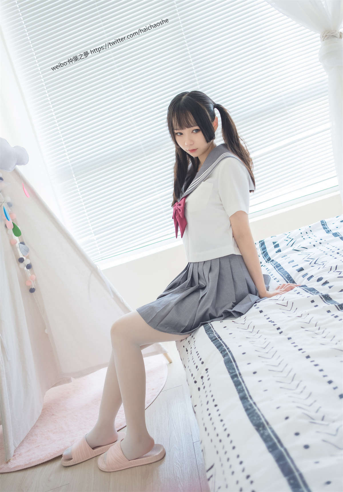 图片[2]-轻兰映画 Grand.018 白丝水手裙-日更街拍