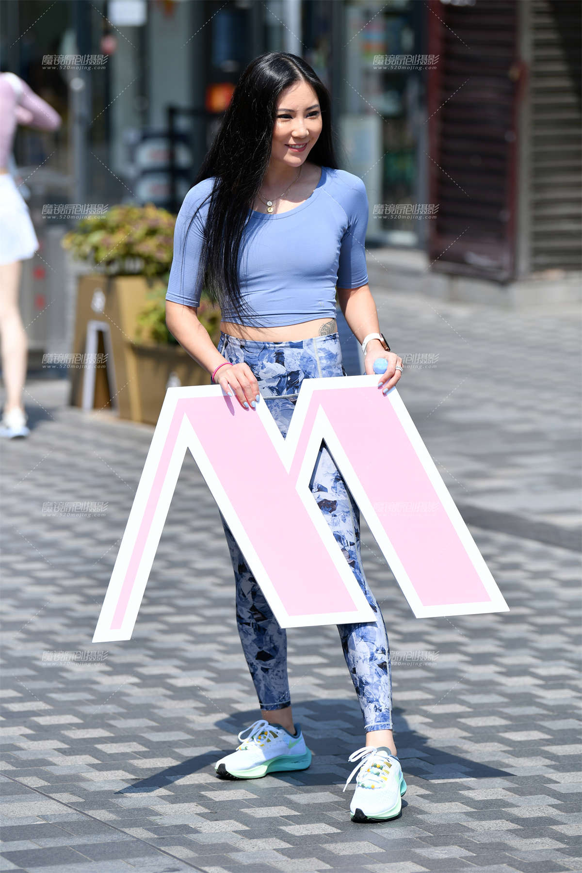 图片[2]-★花色瑜伽裤美女★-日更街拍