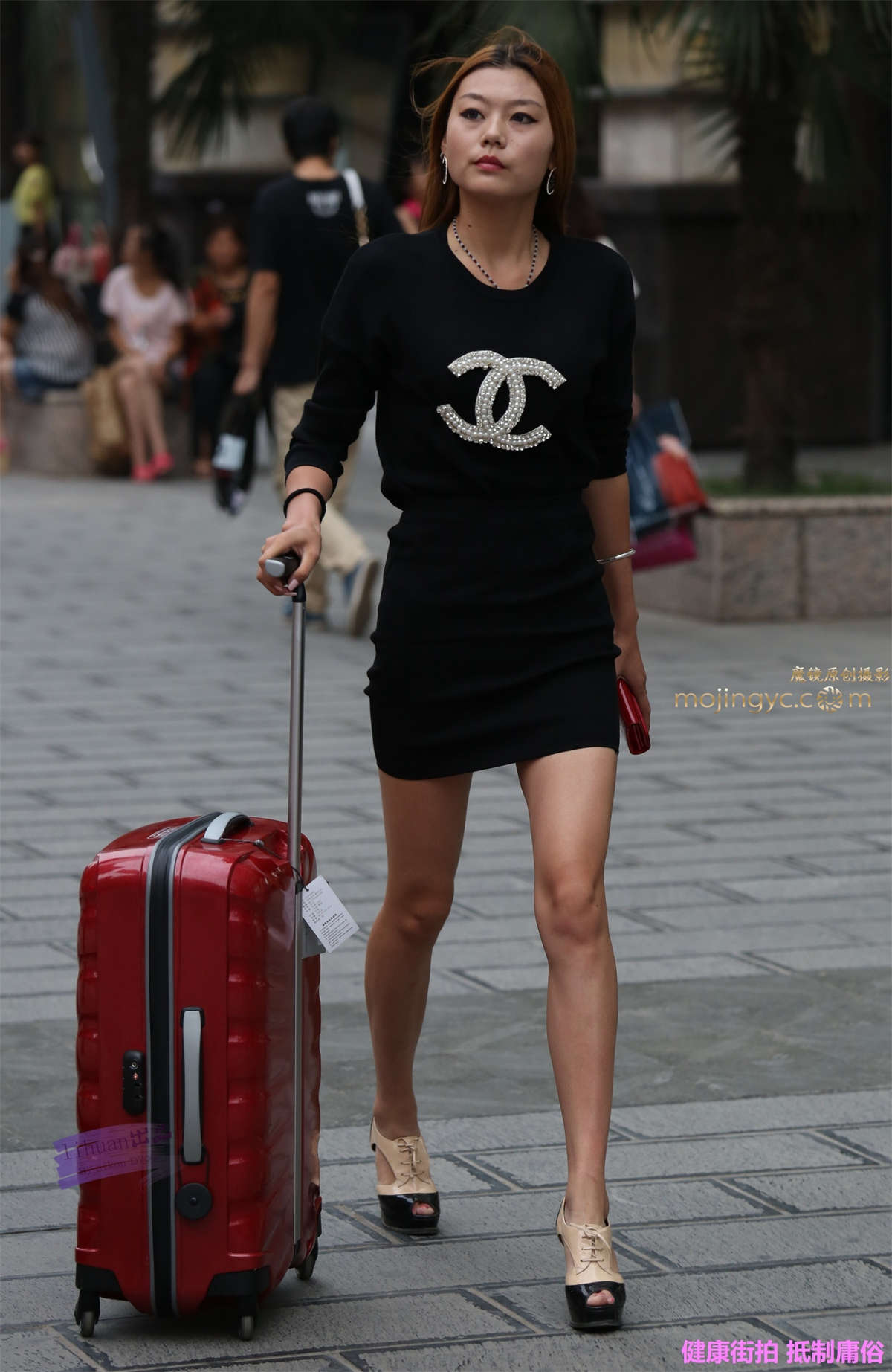 李欢原创-黑色裹身，美女（15P）-日更街拍