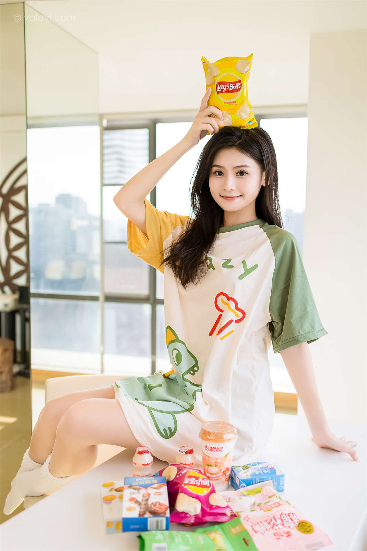 图片[2]-YALAYI雅拉伊2023.09.29 NO.1073 小恐龙睡衣 若婷-日更街拍