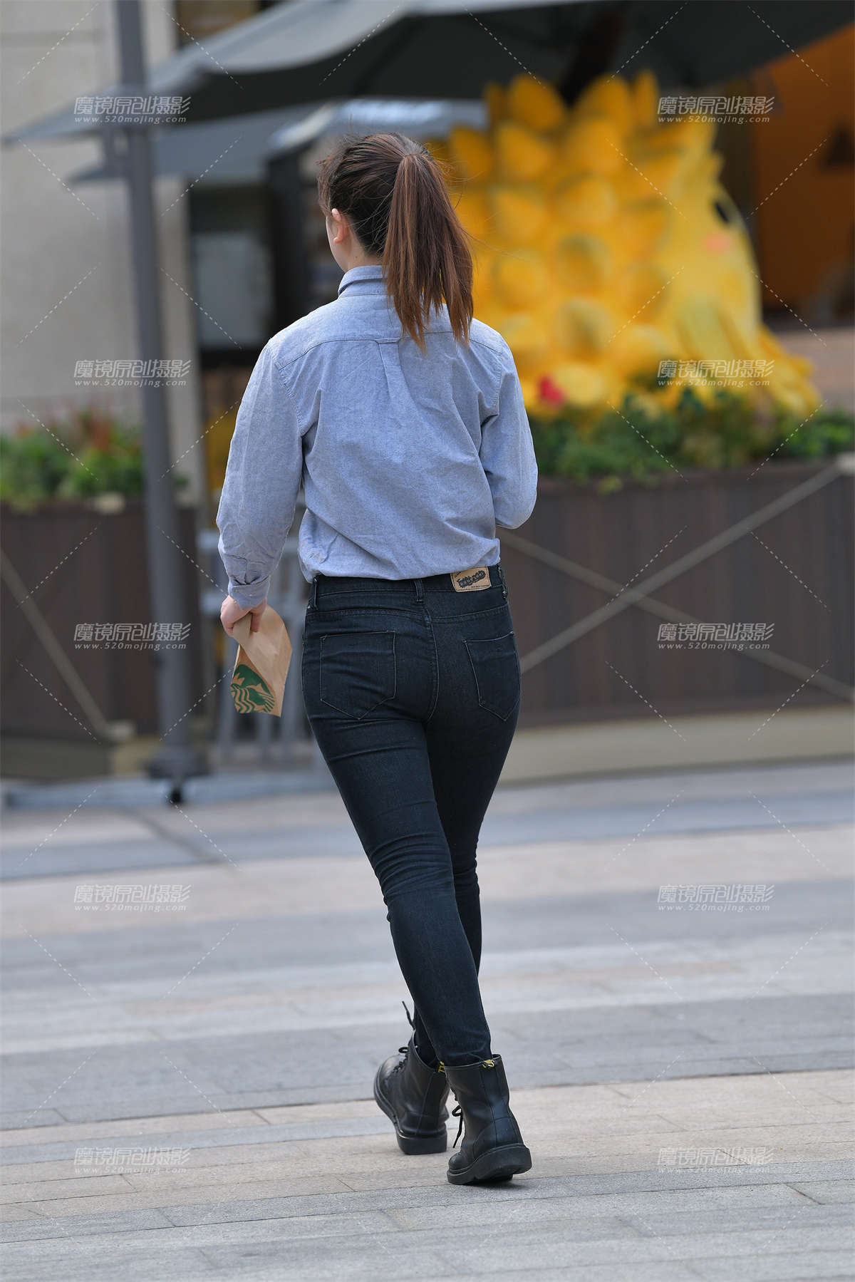 图片[2]-黑色紧牛MM-日更街拍