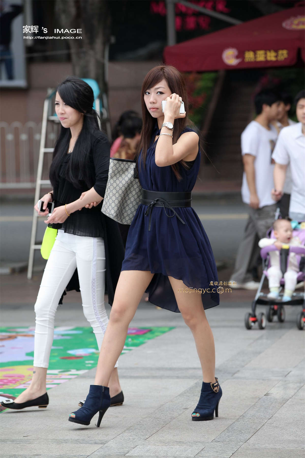 图片[2]-蓝色连衣纱裙mm-日更街拍