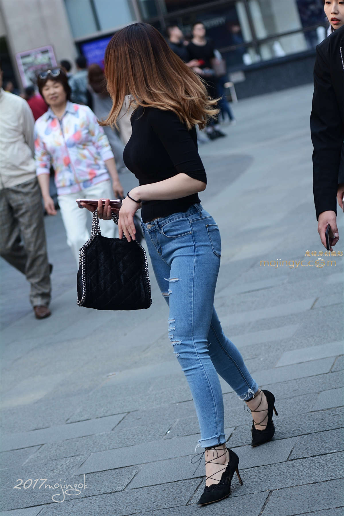 图片[2]-咔喳赛46 紧身牛仔高跟（15p）-日更街拍