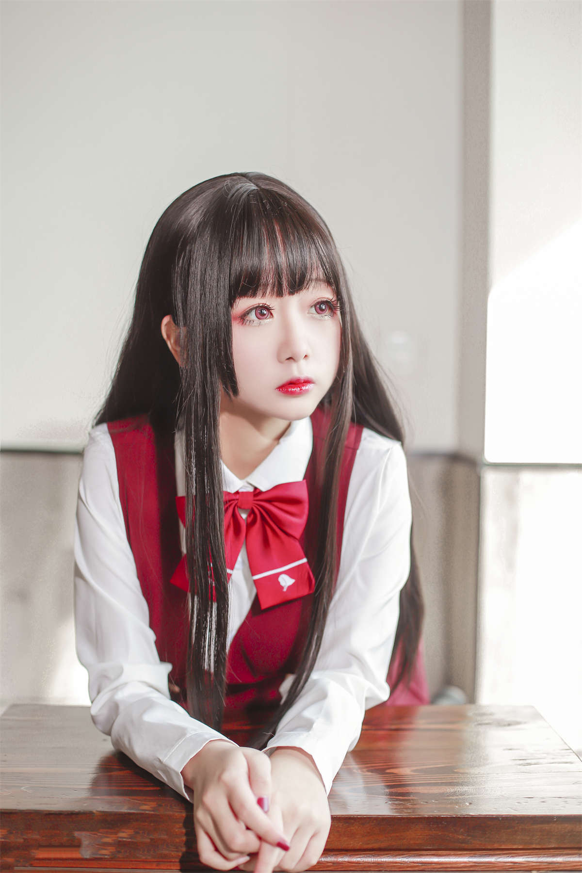 椎名莜 No.36 JK少女红裙-日更街拍