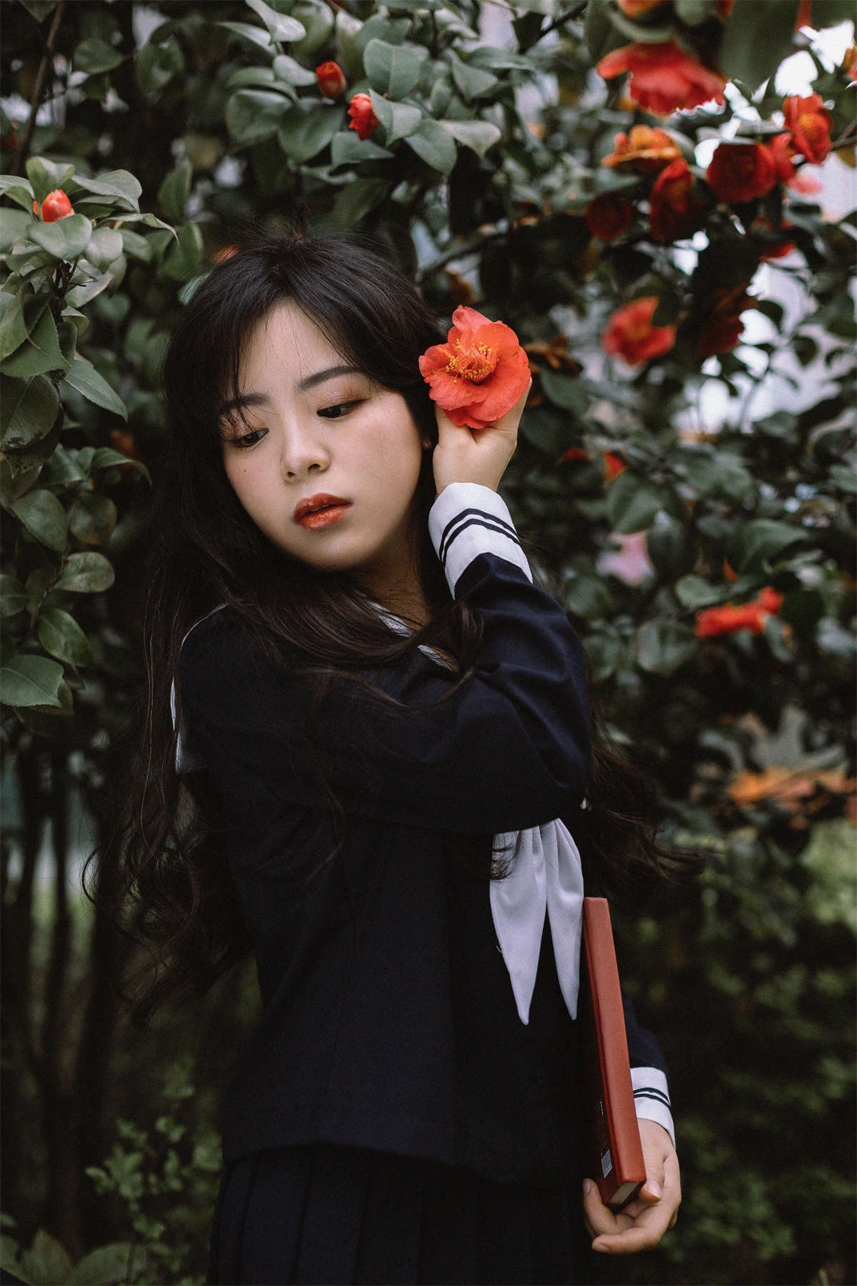 YITUYU艺图语 2023.04.09 茶花树下的少女 是小白噢插图1