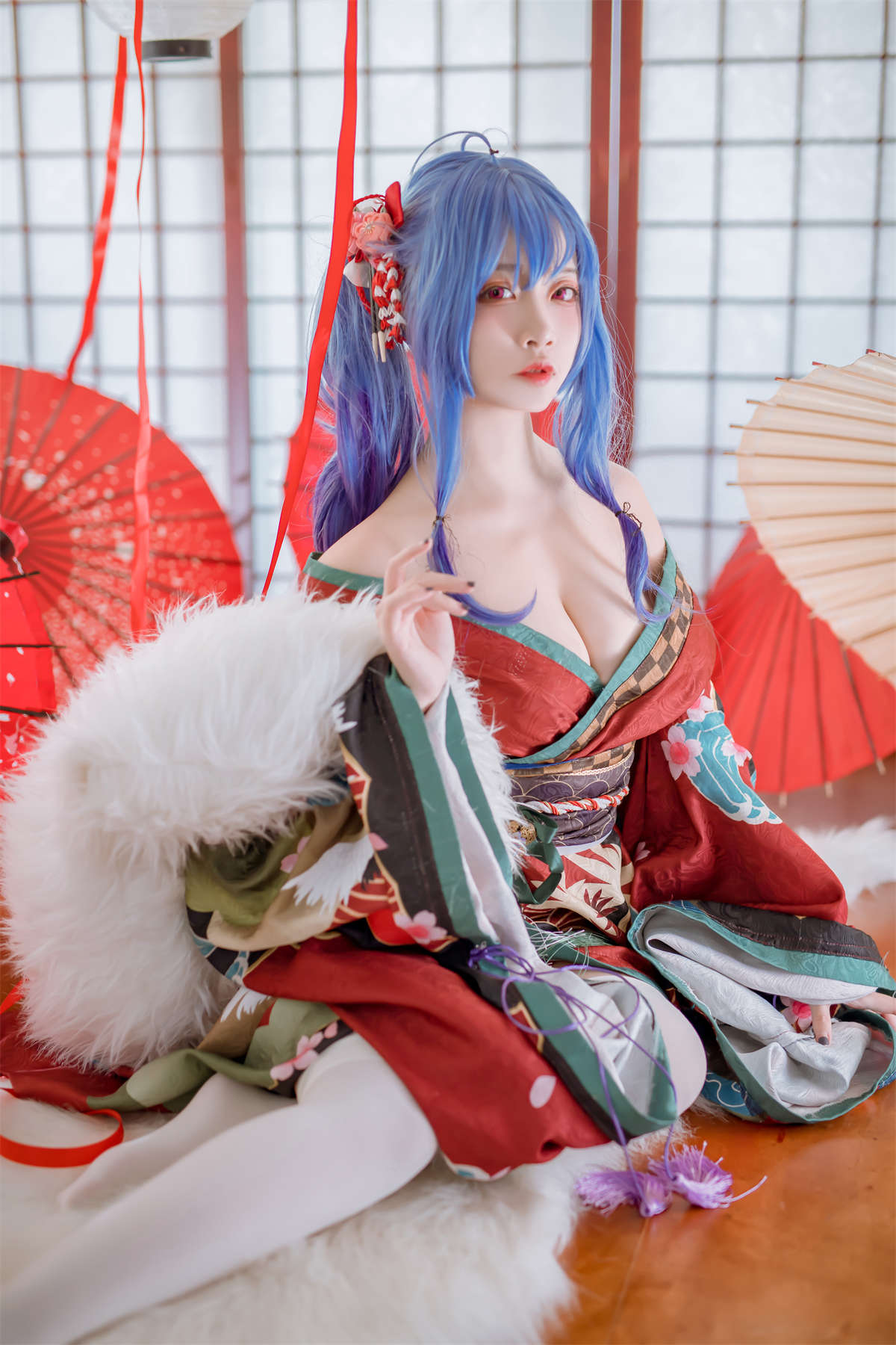 高产型Coser-二佐Nisa 碧蓝 圣路易斯和服-日更街拍