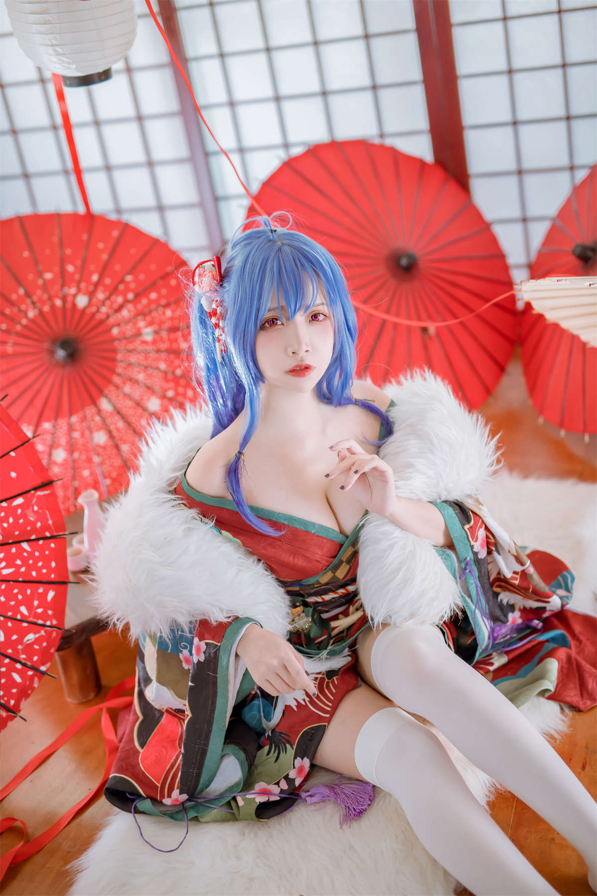 图片[2]-高产型Coser-二佐Nisa 碧蓝 圣路易斯和服-日更街拍