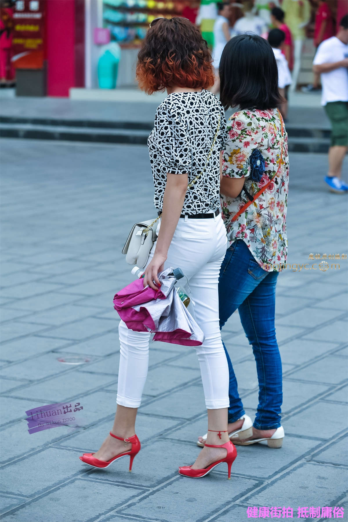 李欢原创-白裤，高挑（18P）-日更街拍