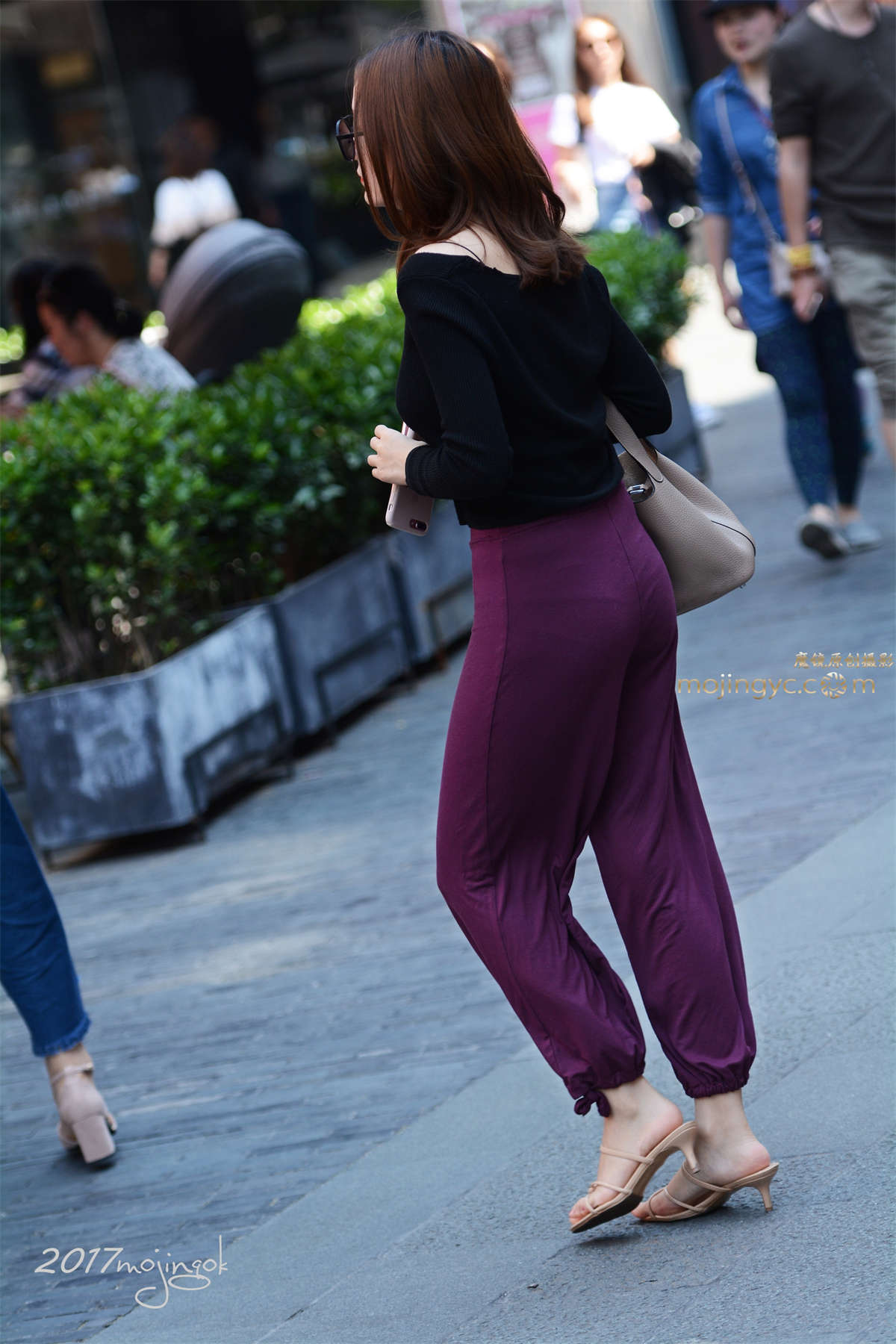 图片[2]-咔喳赛53 紫色裤裤有点透（14p）-日更街拍