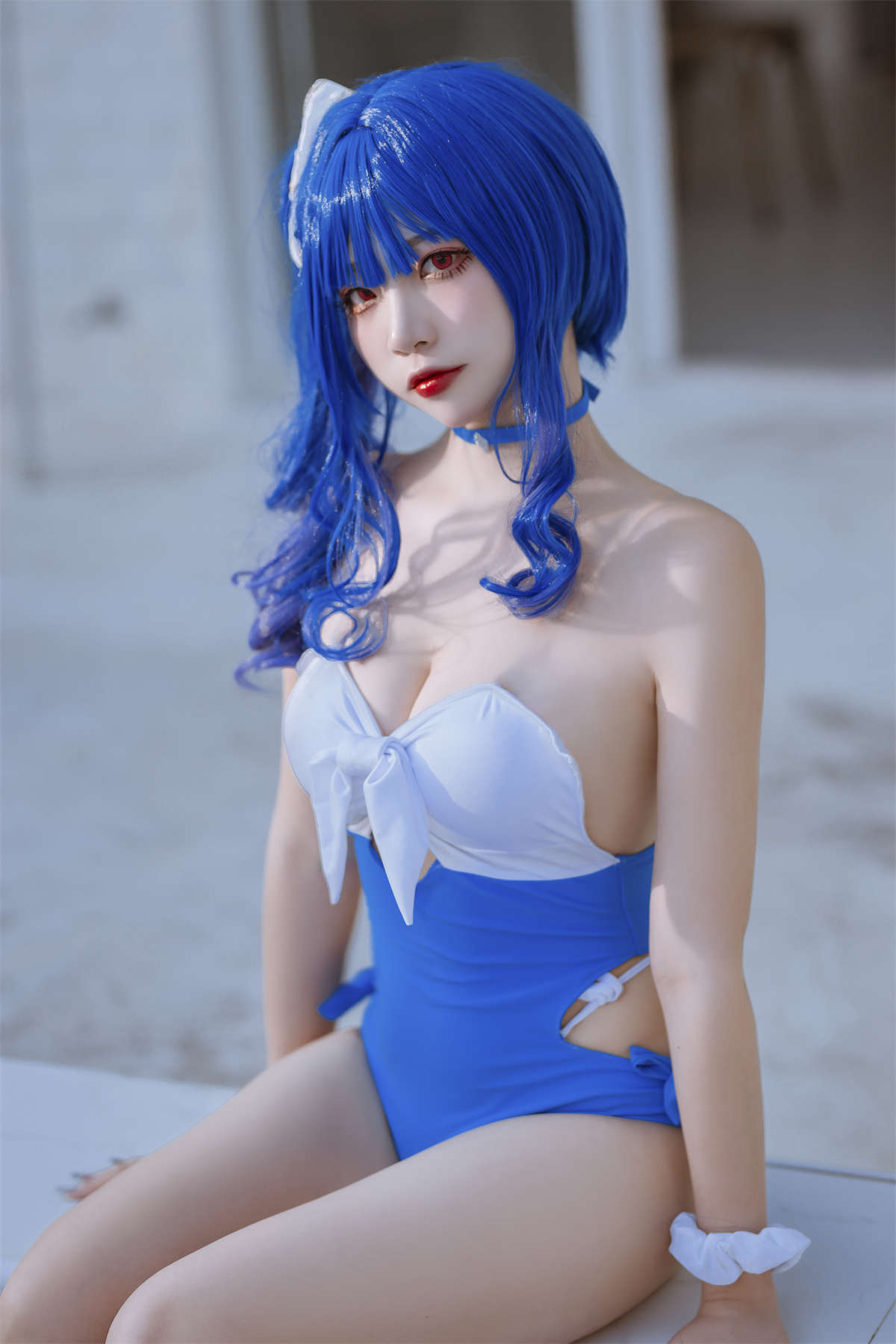 高产型Coser-二佐Nisa 碧蓝 圣路易斯泳装-日更街拍