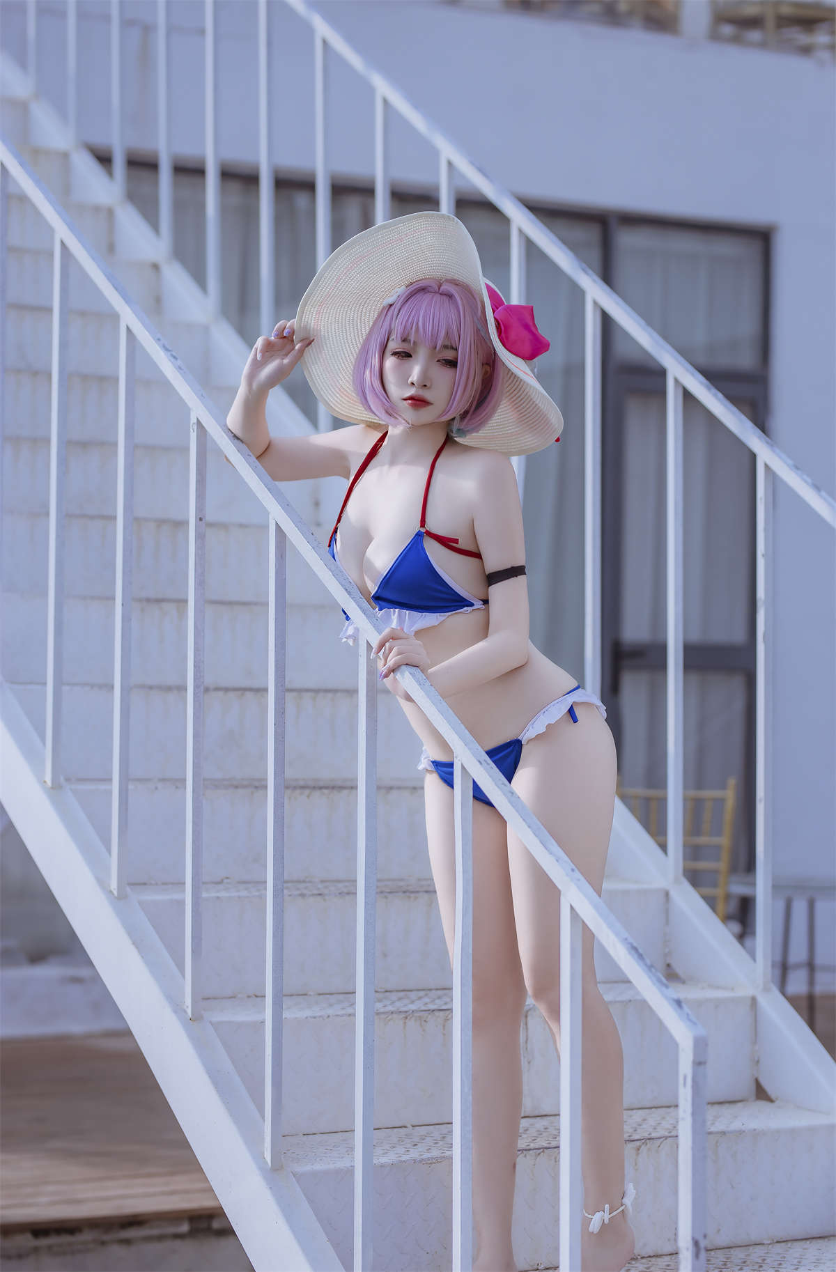 高产型Coser-二佐Nisa 碧蓝 塔尔图泳装-日更街拍