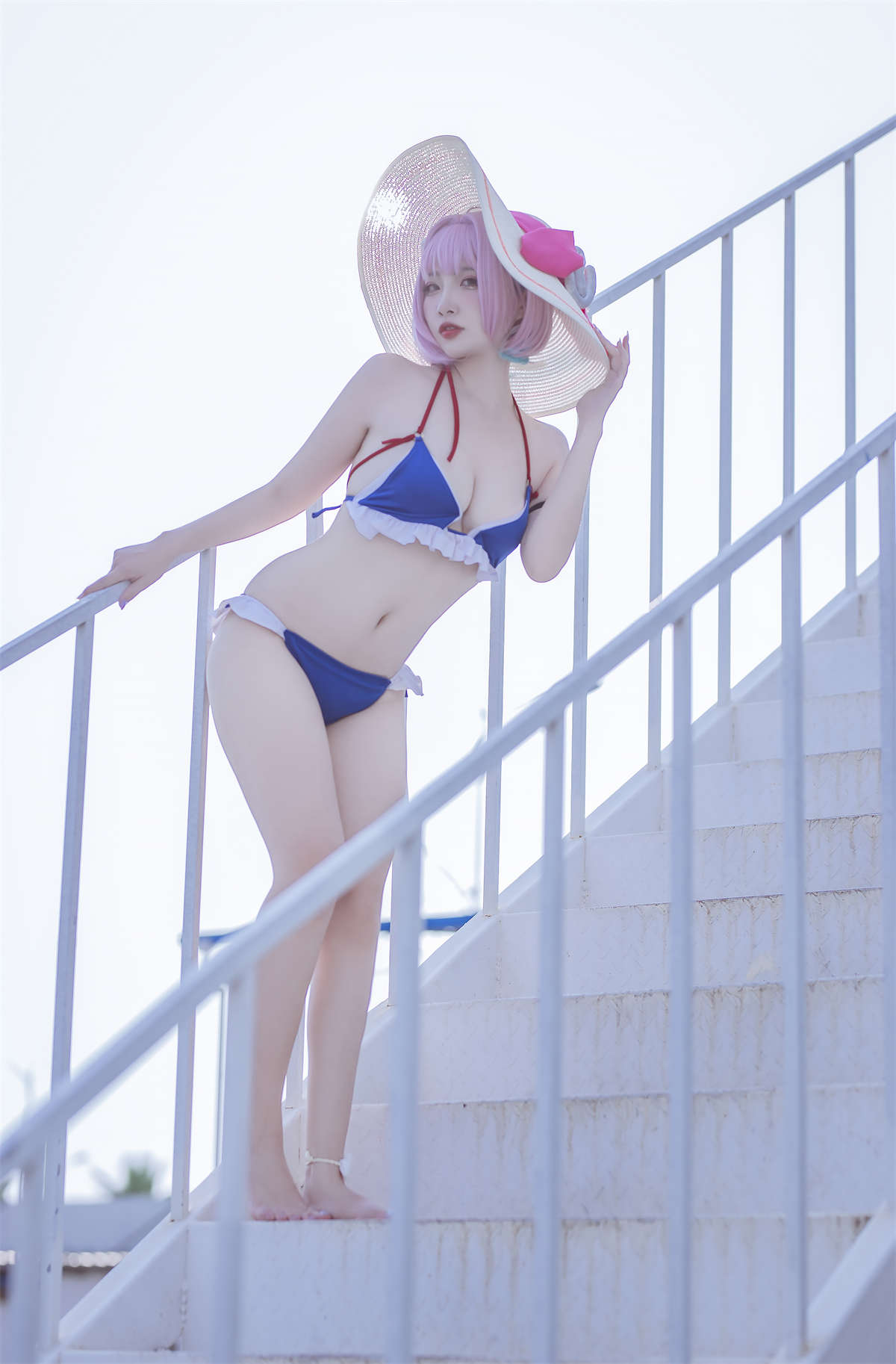 图片[2]-高产型Coser-二佐Nisa 碧蓝 塔尔图泳装-日更街拍