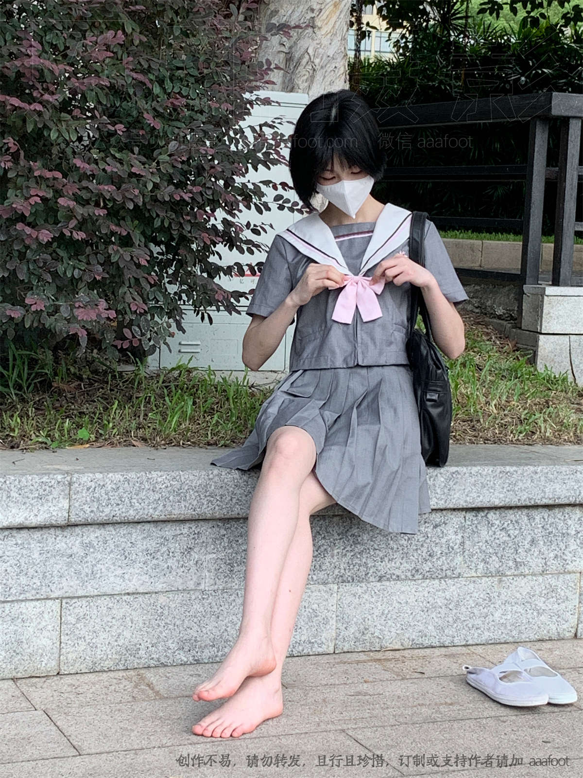 图片[2]-见新摄影 No.055 灰色JK 深深进入心中-日更街拍