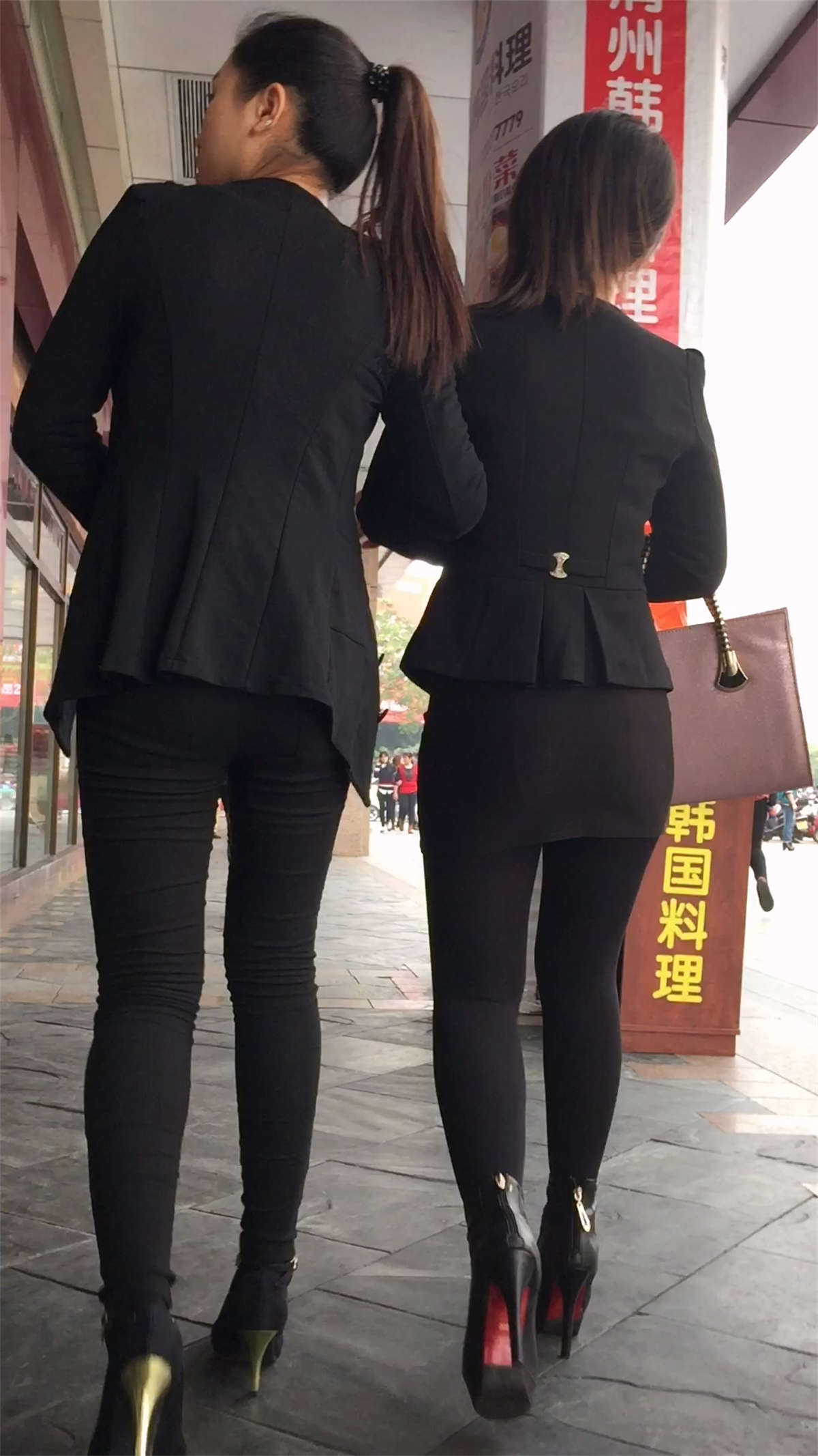 高跟OL职业装姐妹淘-日更街拍