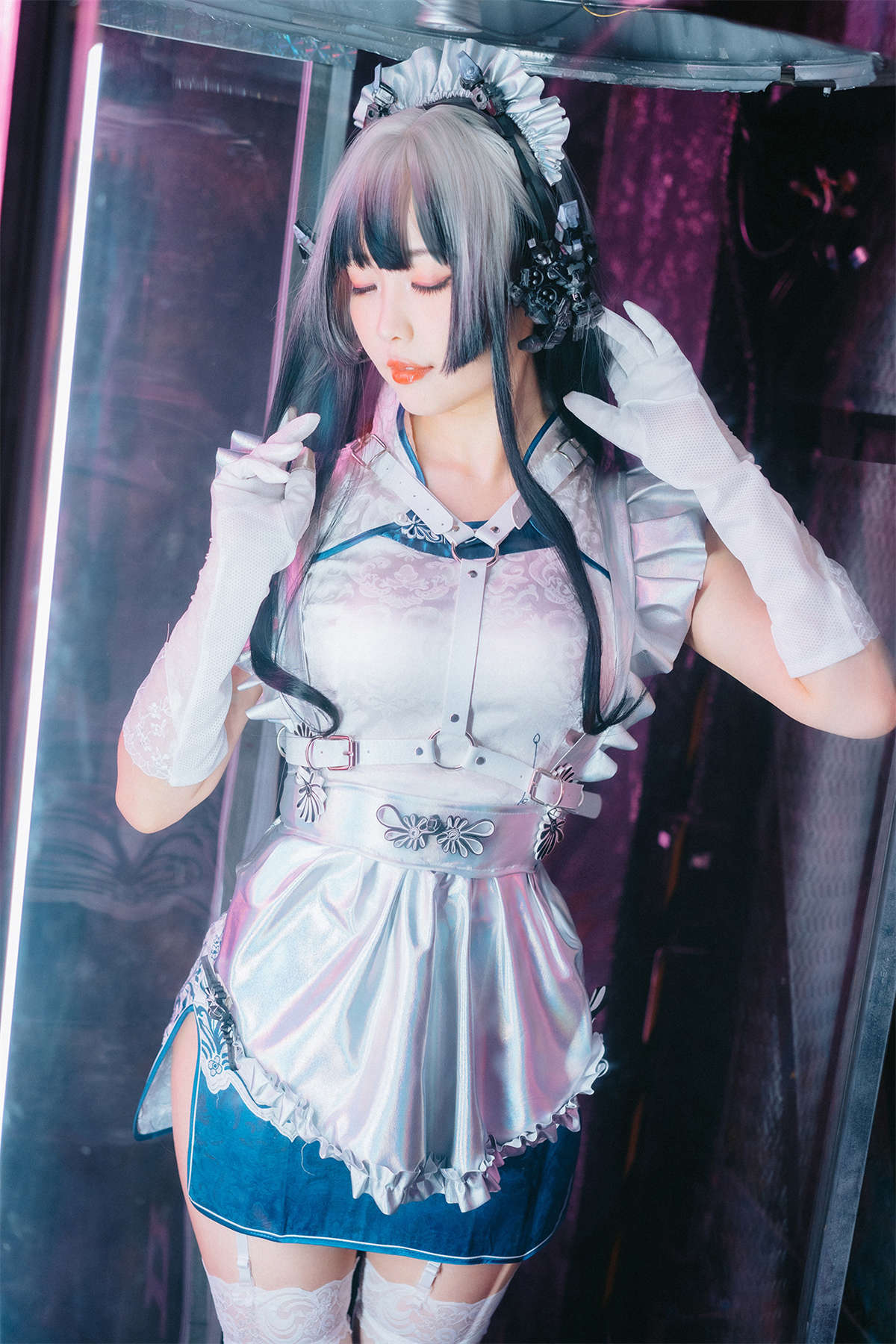 图片[2]-Ely_eee(ElyEE子) 賽博女僕 青輝石-日更街拍