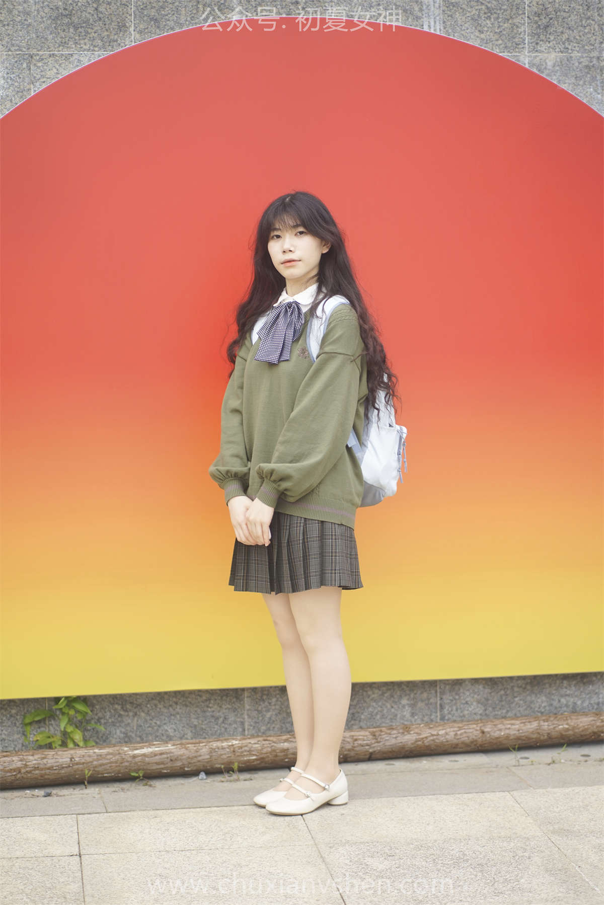 图片[2]-初夏女神 No.038 欢欢 新晋学妹-学妹的一天-日更街拍