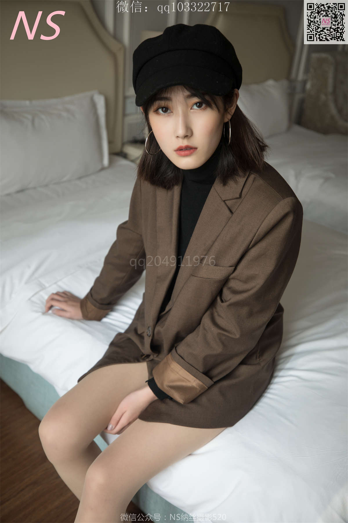 纳丝摄影No.176 小鹿鹿 丝袜的欧美范-日更街拍