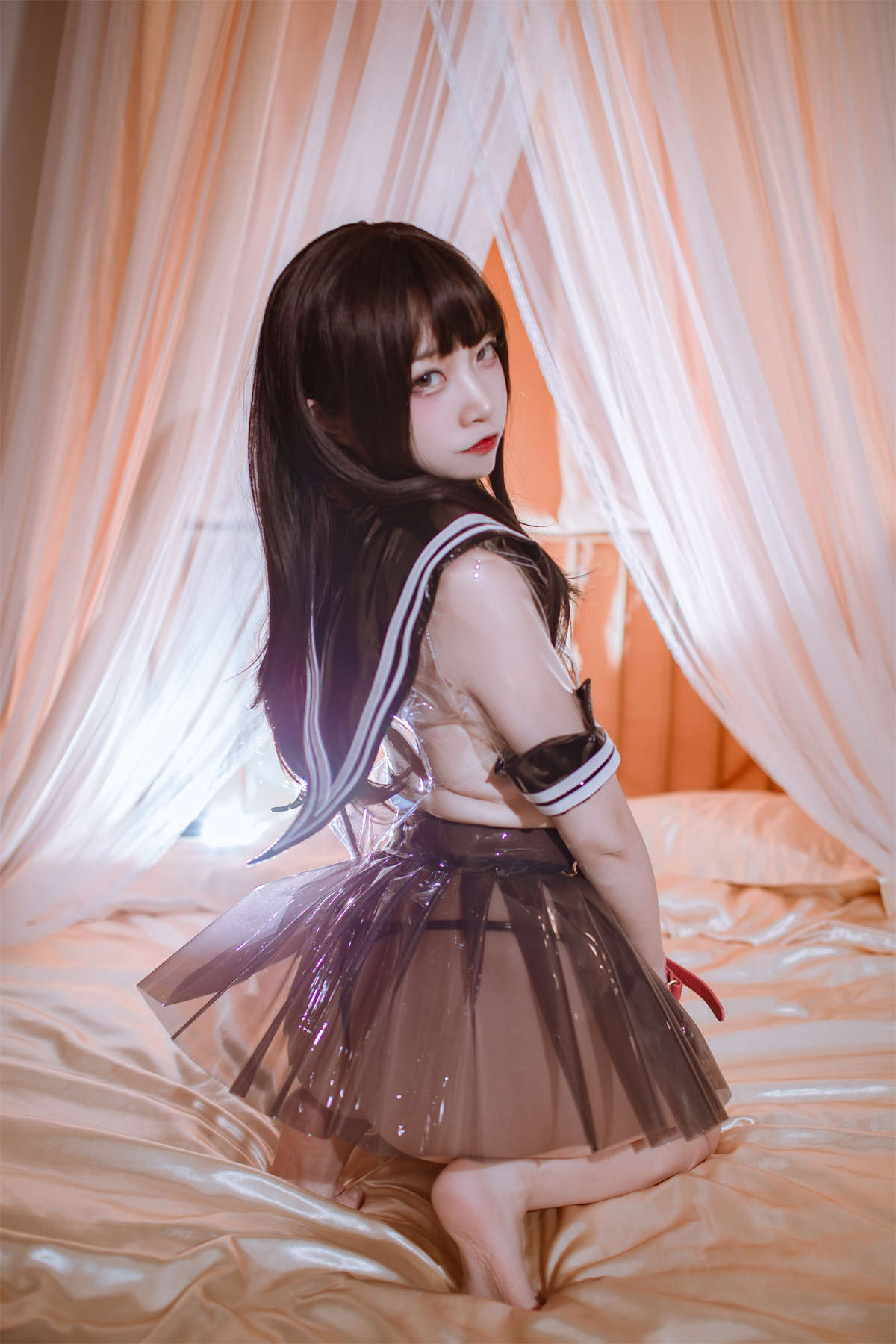 图片[2]-高产型Coser-二佐Nisa 透明JK-日更街拍