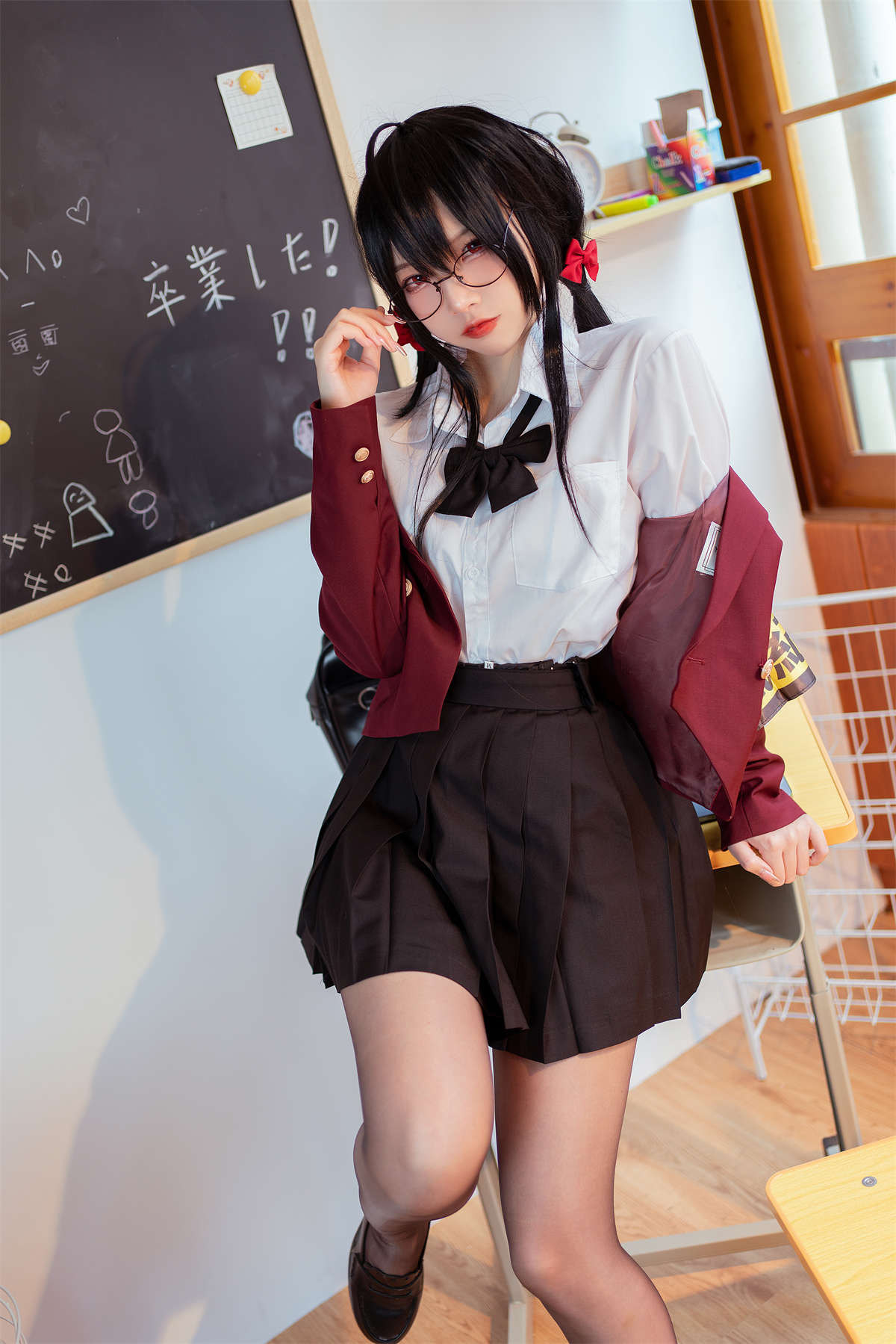 高产型Coser-二佐Nisa 碧蓝大凤JK-日更街拍