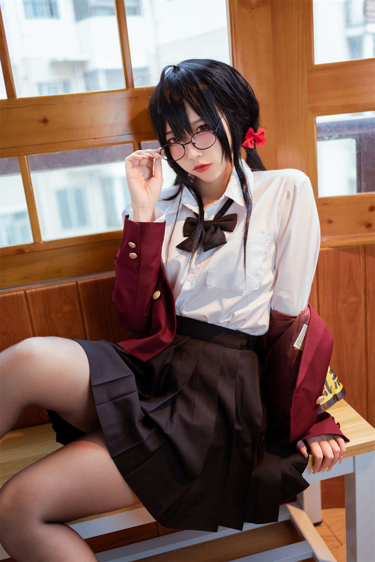 图片[2]-高产型Coser-二佐Nisa 碧蓝大凤JK-日更街拍