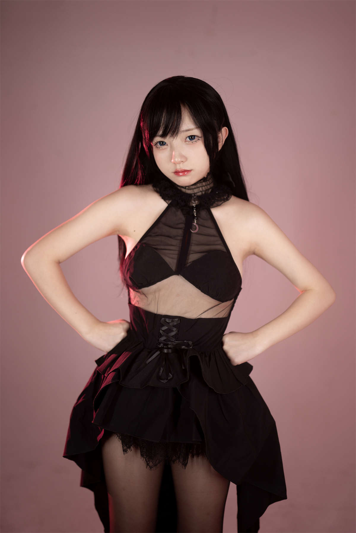 图片[2]-花铃 No.048 黑丝燕尾礼服-日更街拍