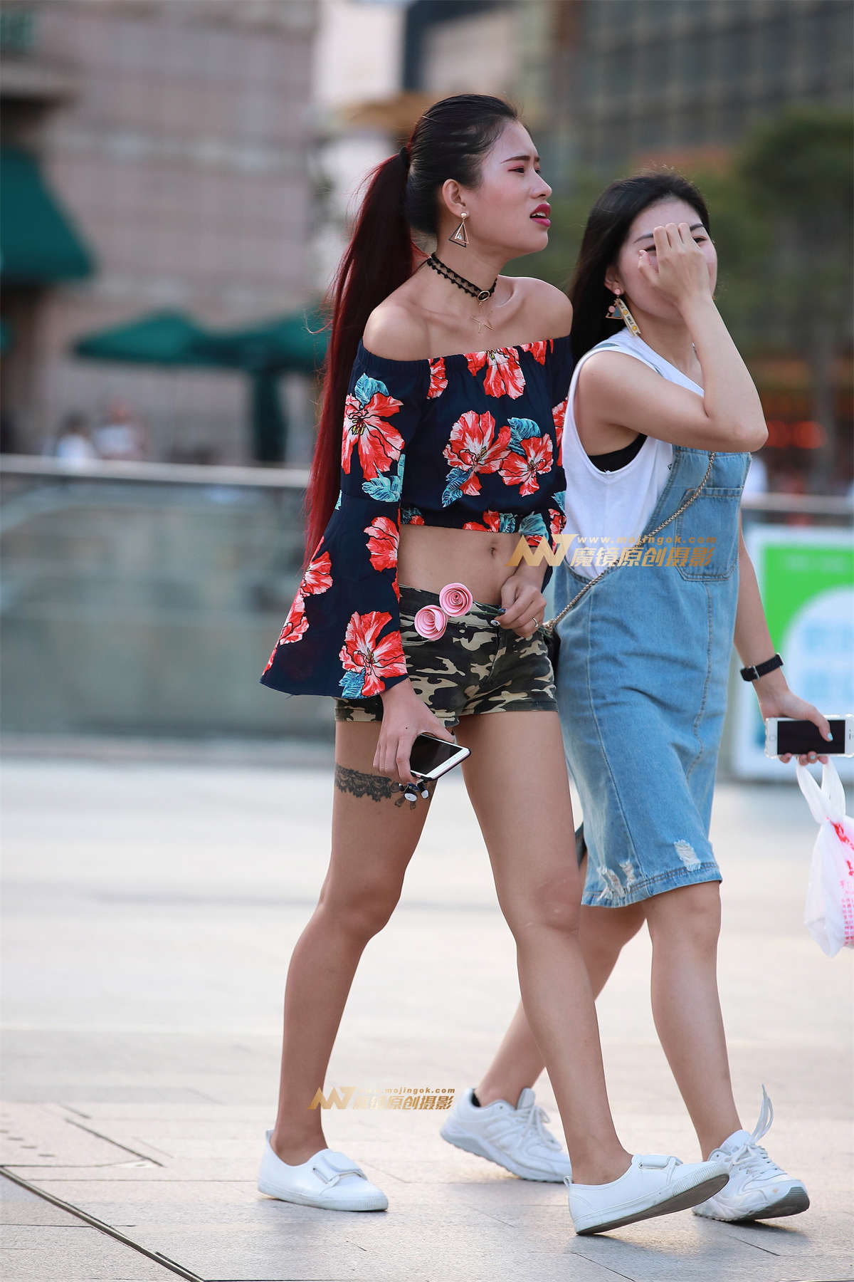 漏脐装，热裤-日更街拍