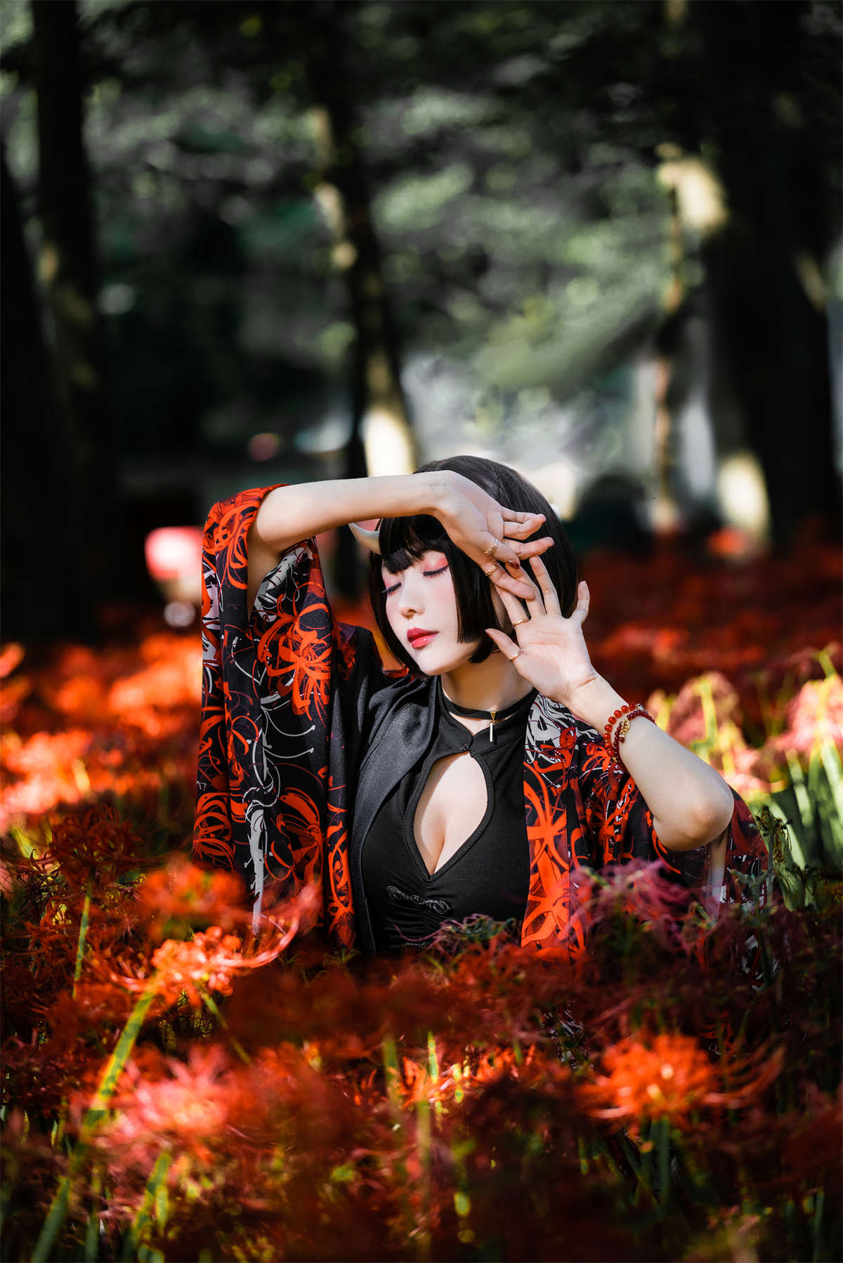 Ely_eee(ElyEE子) Red Higanbana 殷紅彼岸-日更街拍