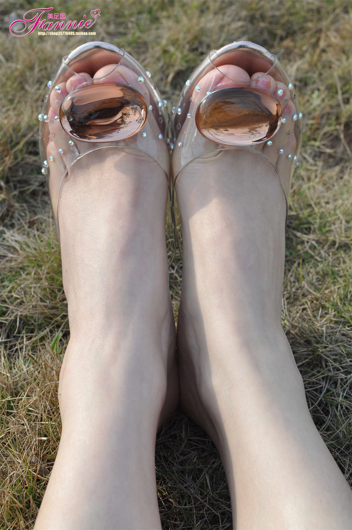 图片[2]-Fannie芬妮美足园NO.814 野草闲花蓬春生（透明凉拖）-日更街拍